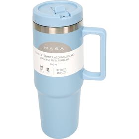 Caneca T&eacute;rmica 900ml Azul Kasa
