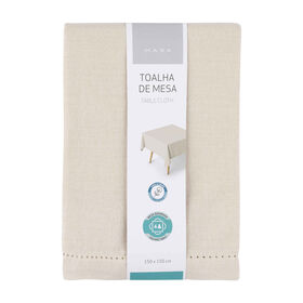 Toalha Mesa 150x150cm Bege Chambray