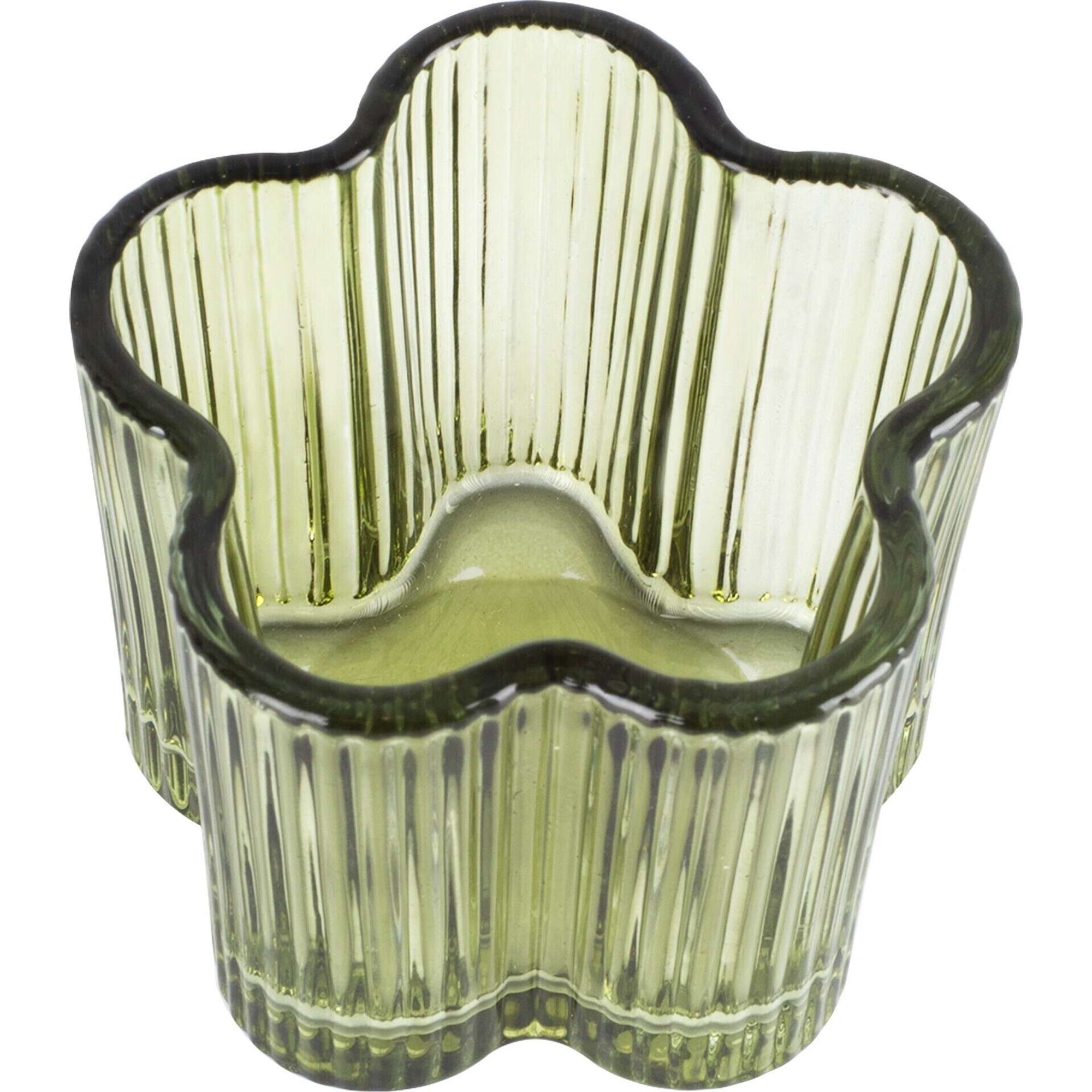 Suporte Vela Vidro Verde Escuro