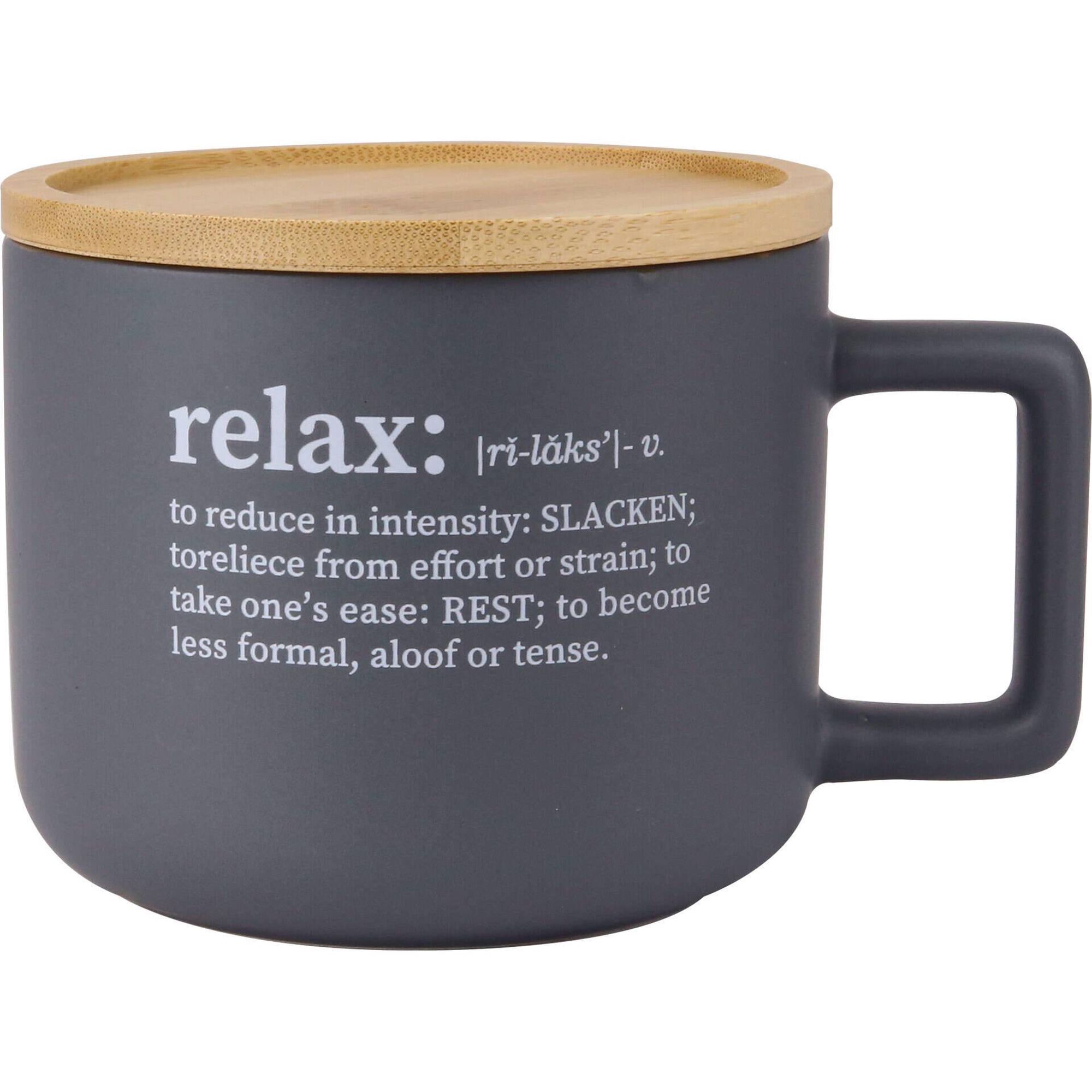 Caneca com Tampa 400ml Relax Azul