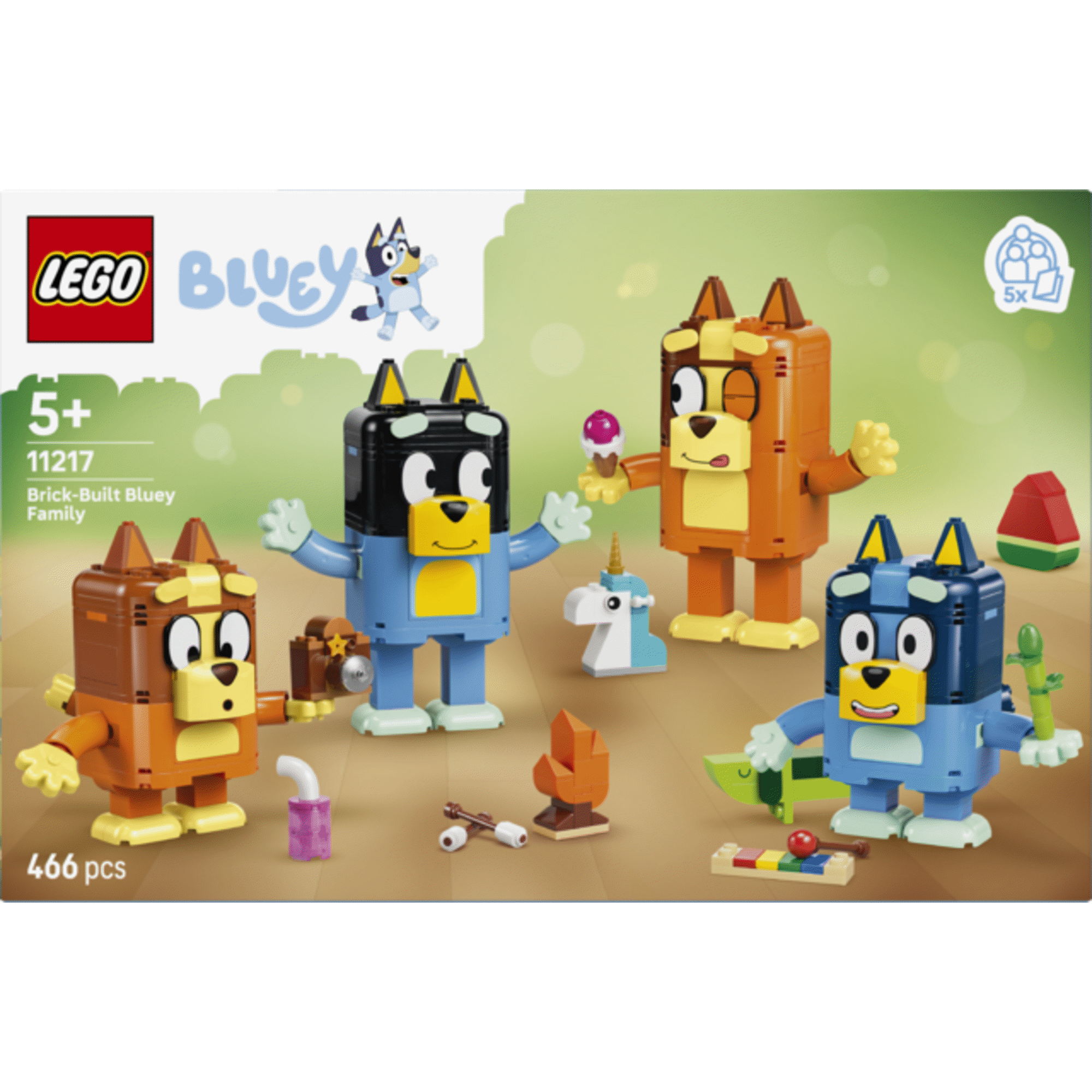 LEGO Bluey - Fam&iacute;lia da Bluey Constru&iacute;da com Pe&ccedil;as - 11217
