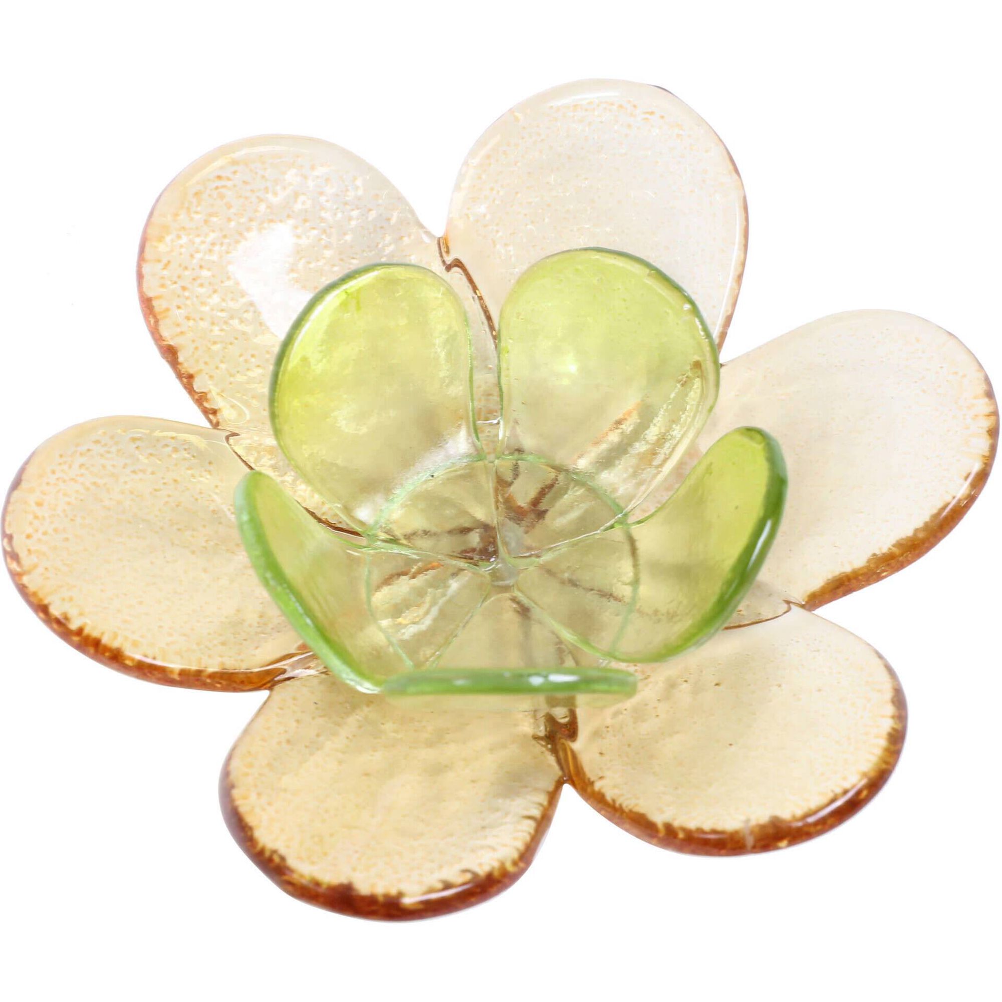 Suporte de Vela Flor Verde Kasa