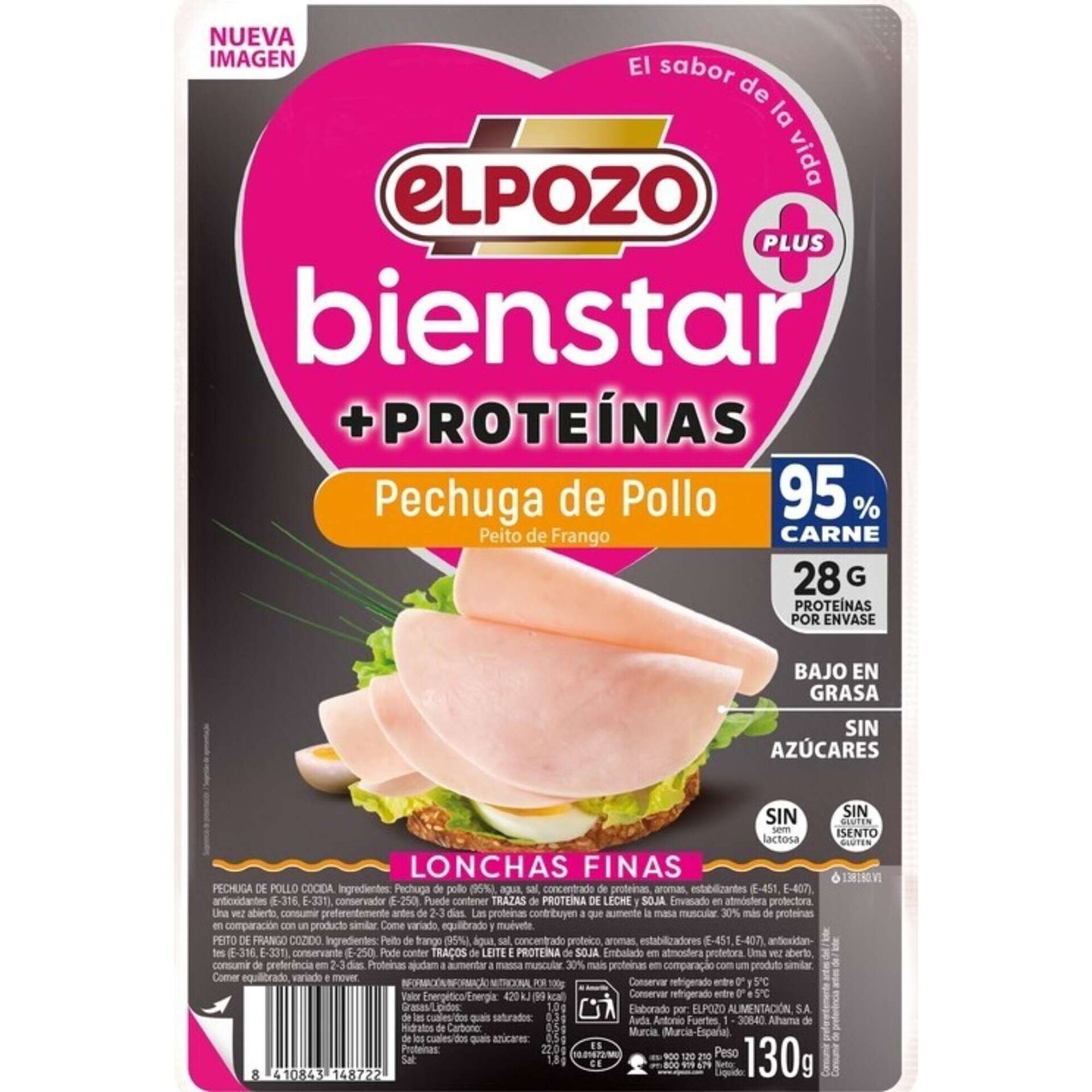 Fiambre de Peito de Frango Fatiado +Proteína