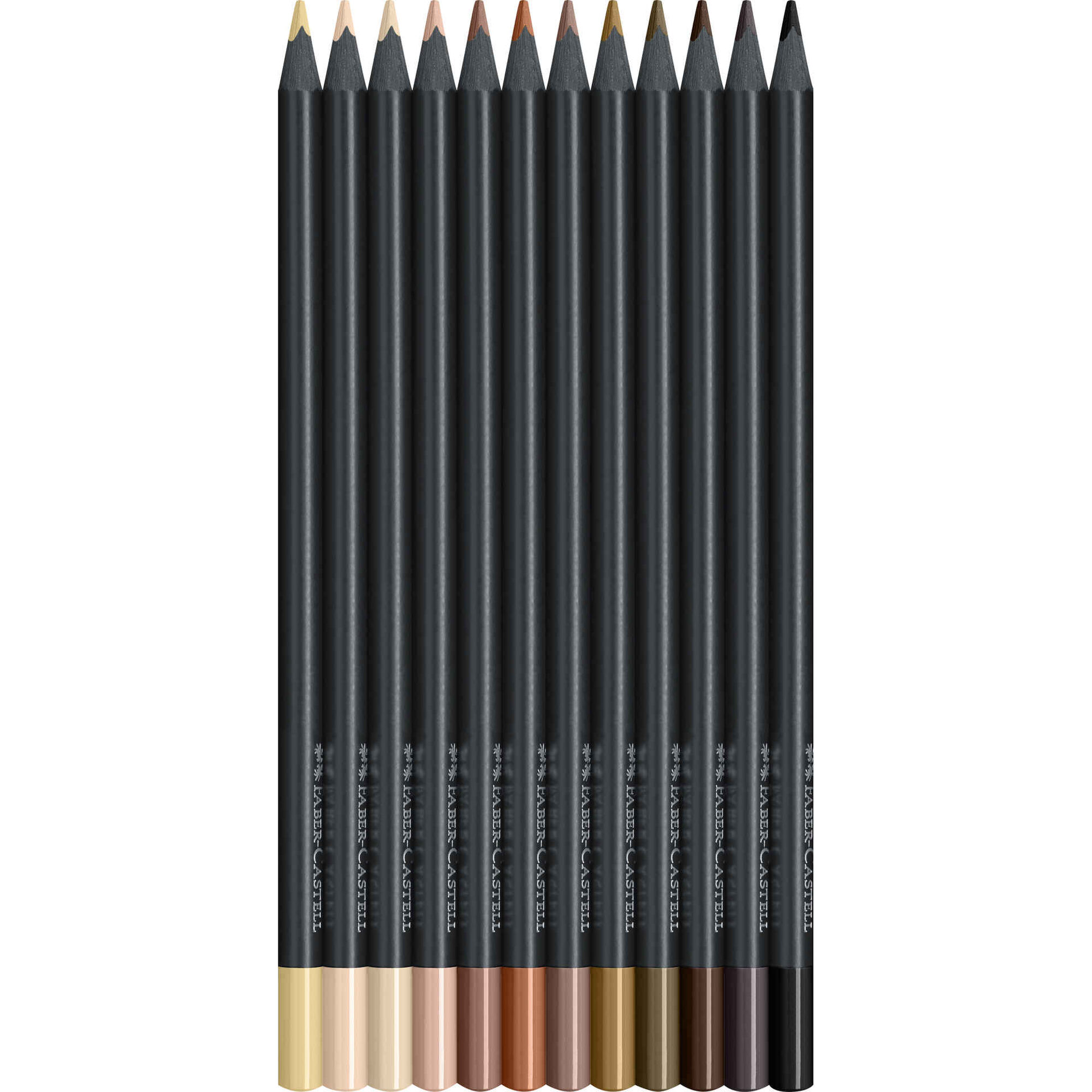 L&aacute;pis de Cor Black Edition Tons Pele Faber-Castell