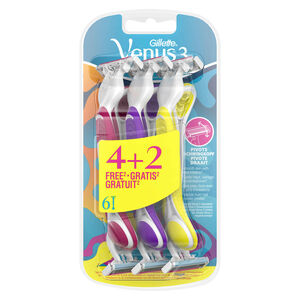 Lâminas Descartáveis 3 Colors Gillette Venus