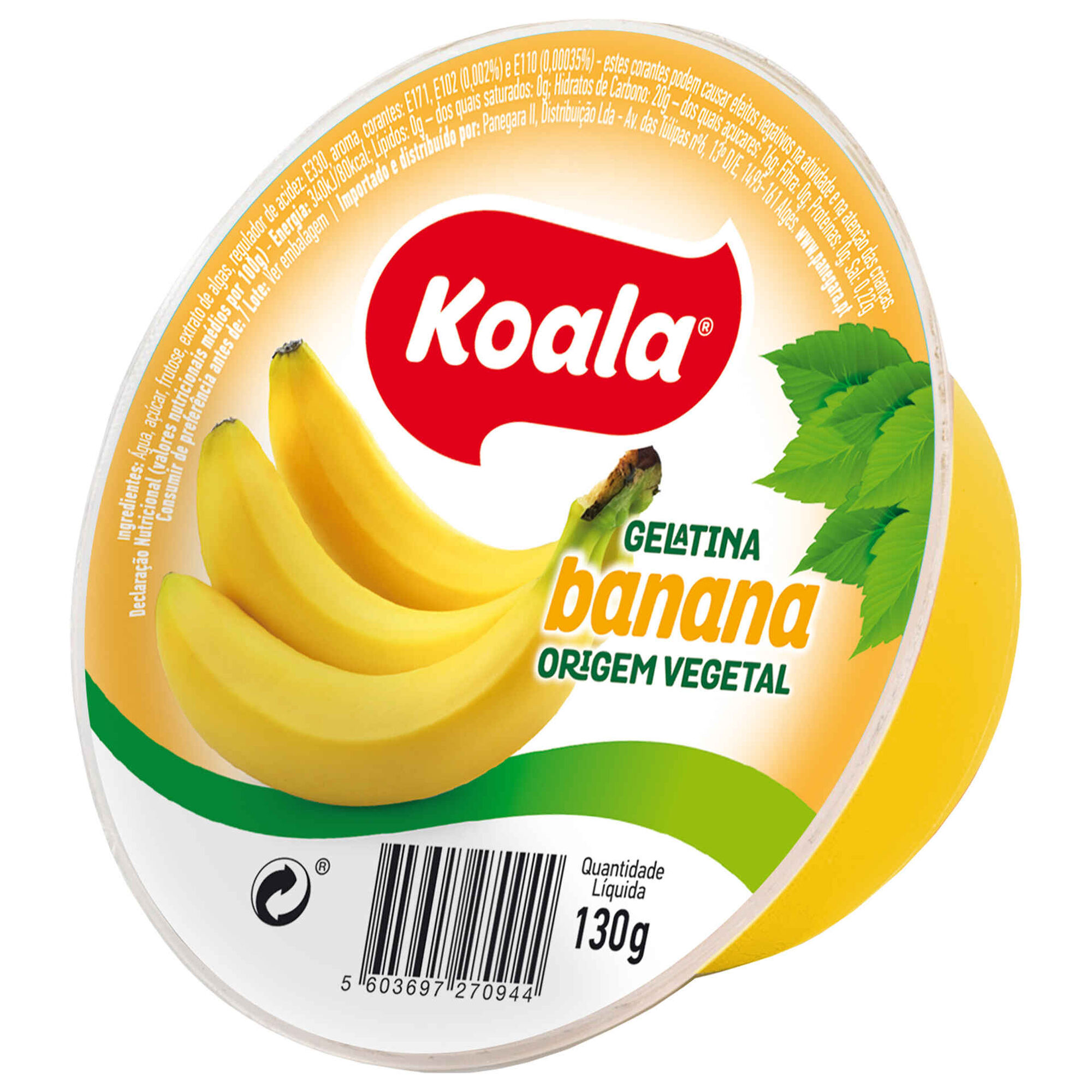 Gelatina Pronta Vegetal Banana