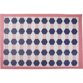 Individual Vinil 30x45cm Hexagonos Azul