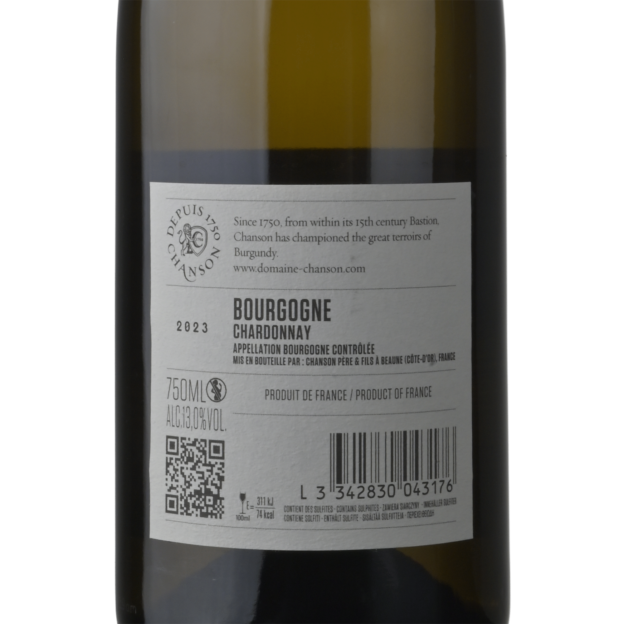 Chanson Bourgogne Chardonnay Vinho Branco