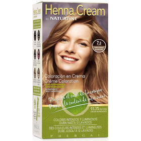 Colora&ccedil;&atilde;o Tempor&aacute;ria Henna Cream Louro Dourado 7.3 Naturtint