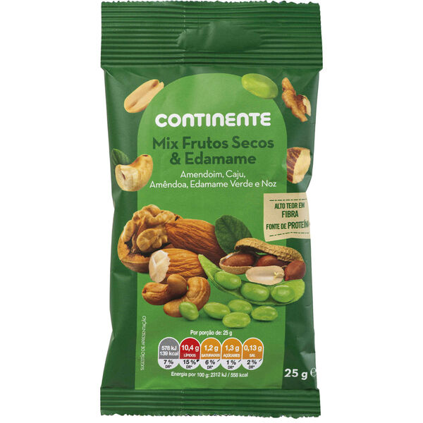 Mix Frutos Secos e Edamame Continente