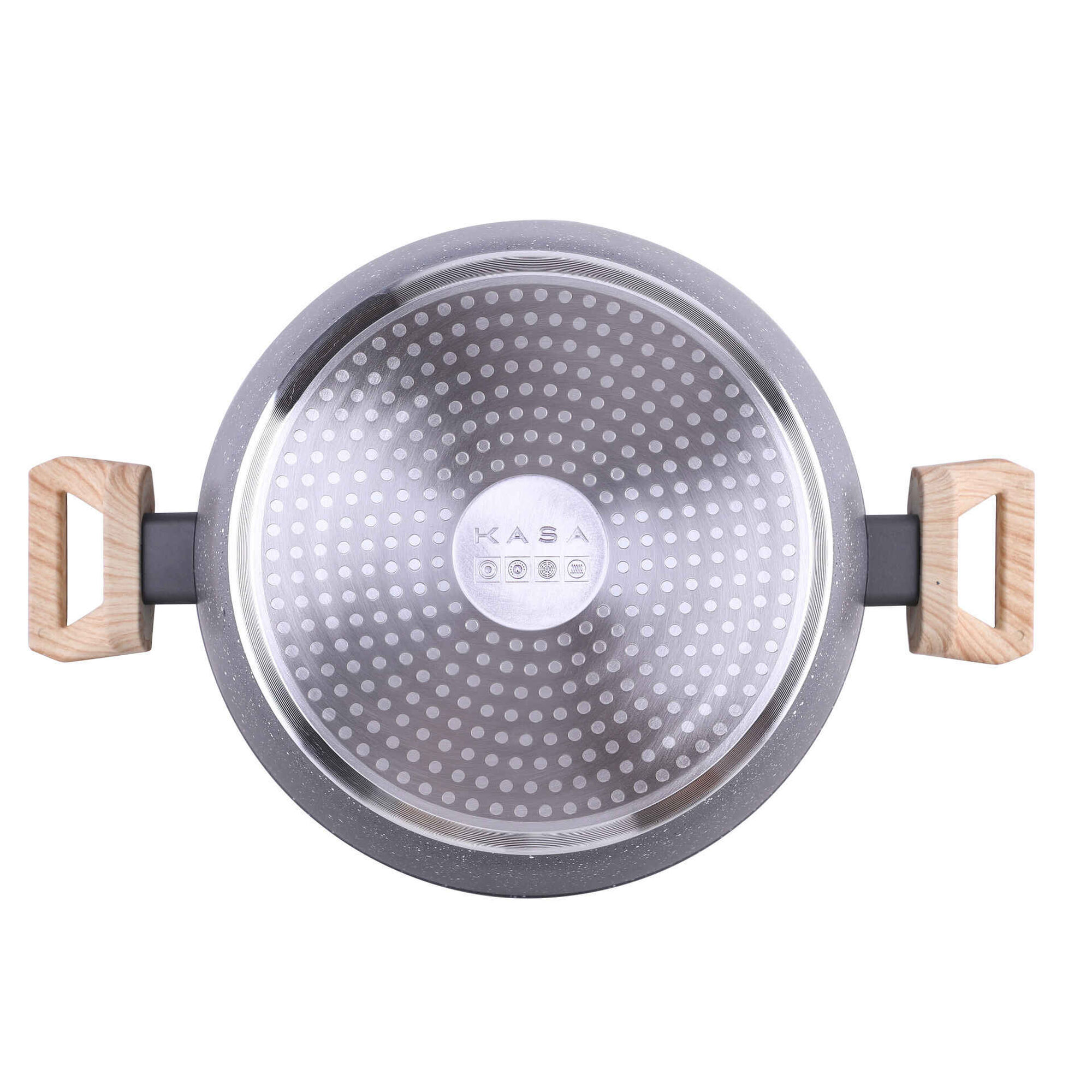 Ca&ccedil;arola Antiaderente Alum&iacute;nio Wood Stone