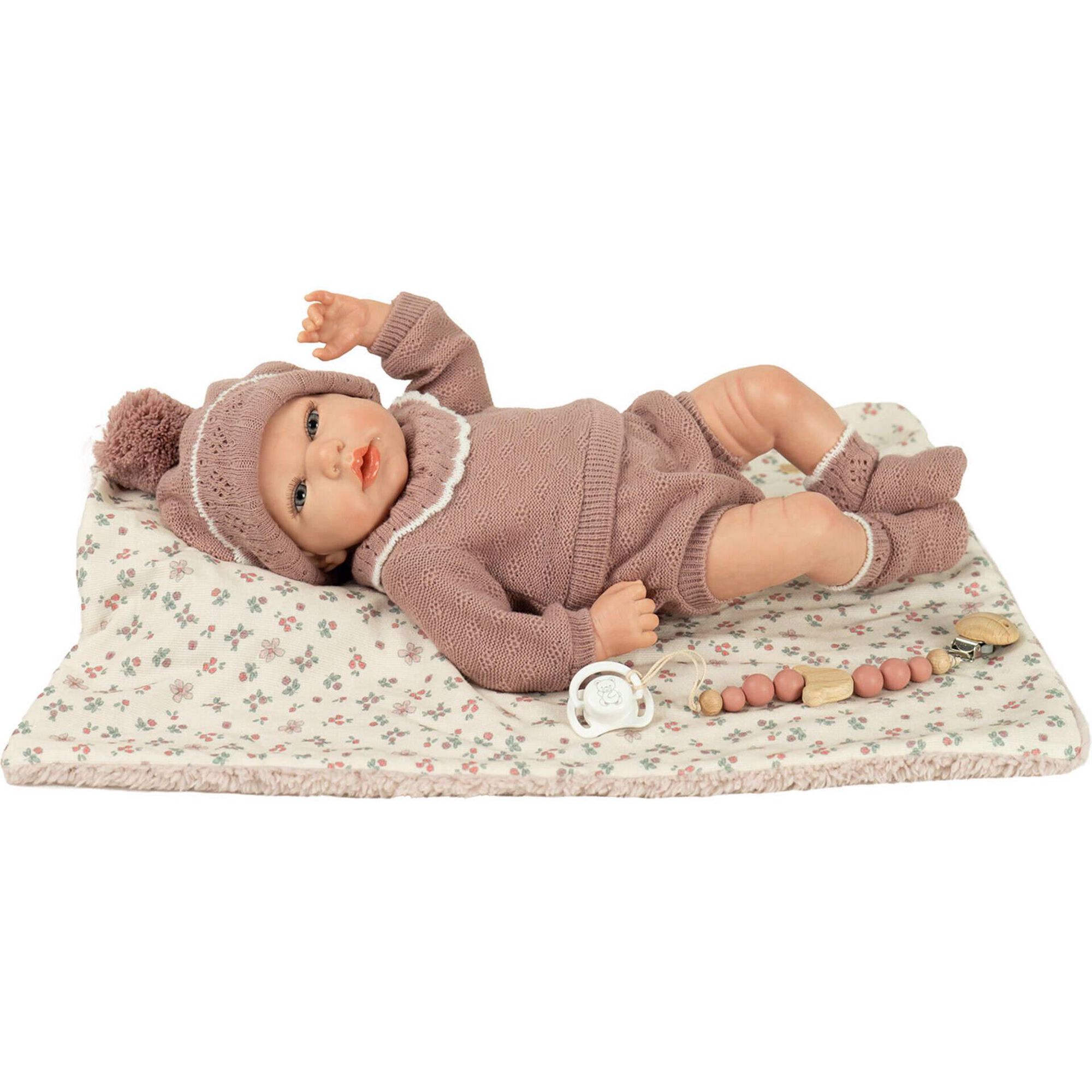 Reborn - Beb&eacute; Greta Rosa com Manta