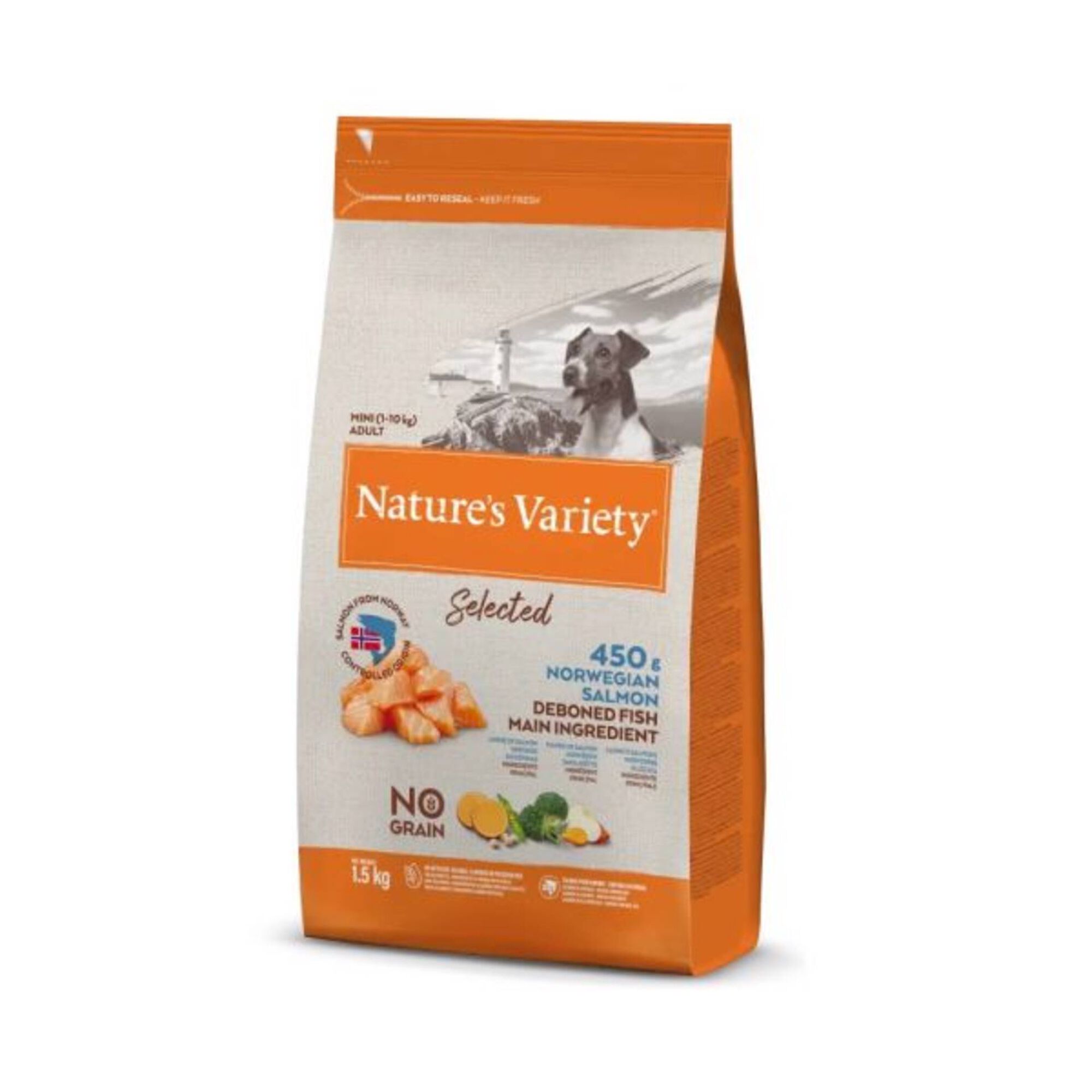 Ração para Cão Adulto Mini Selected No Grain Salmão Ração para Cão Adulto Mini Selected No Grain Salmão