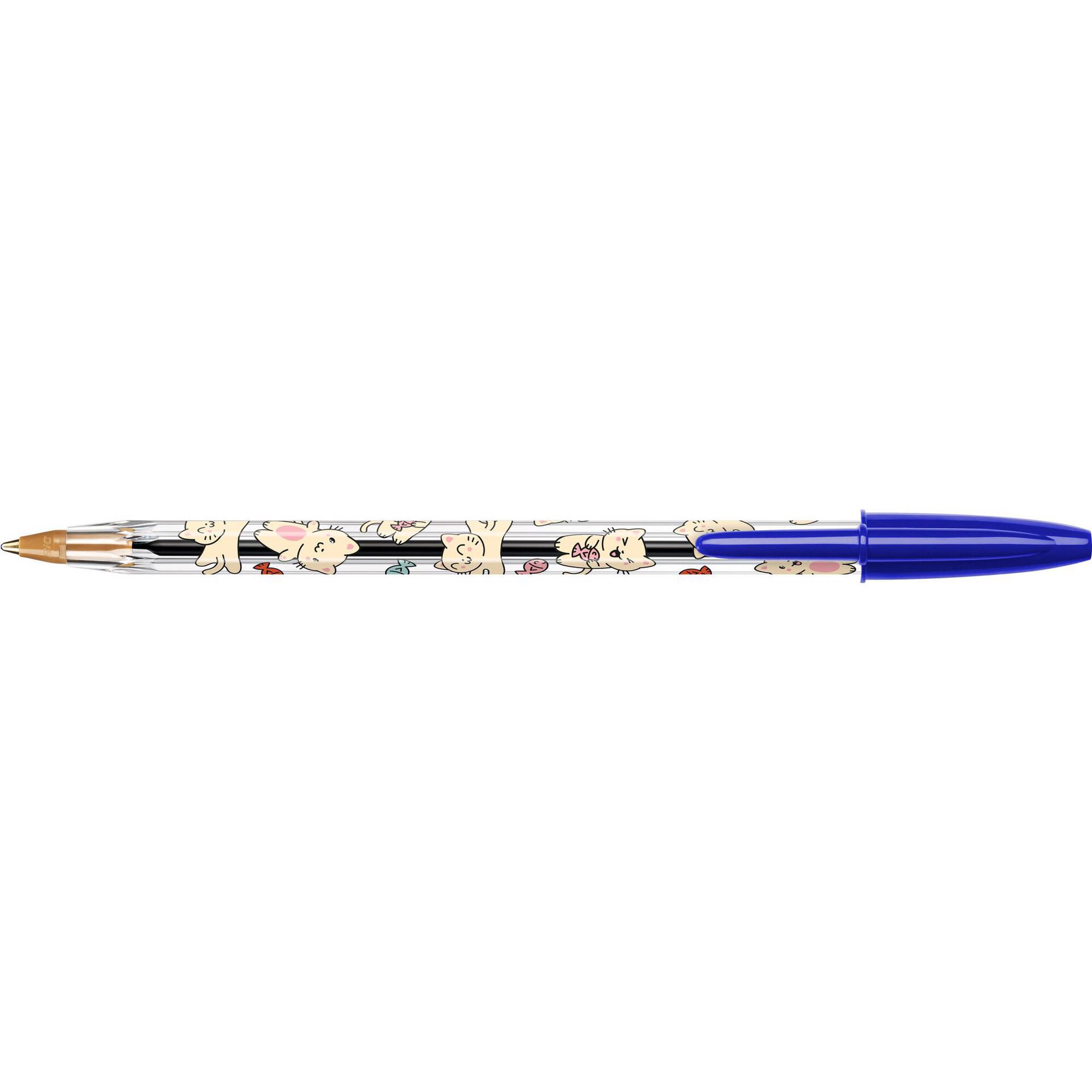 Esferogr&aacute;fica Cristal Decor Kawaii de Tinta Azul Bic