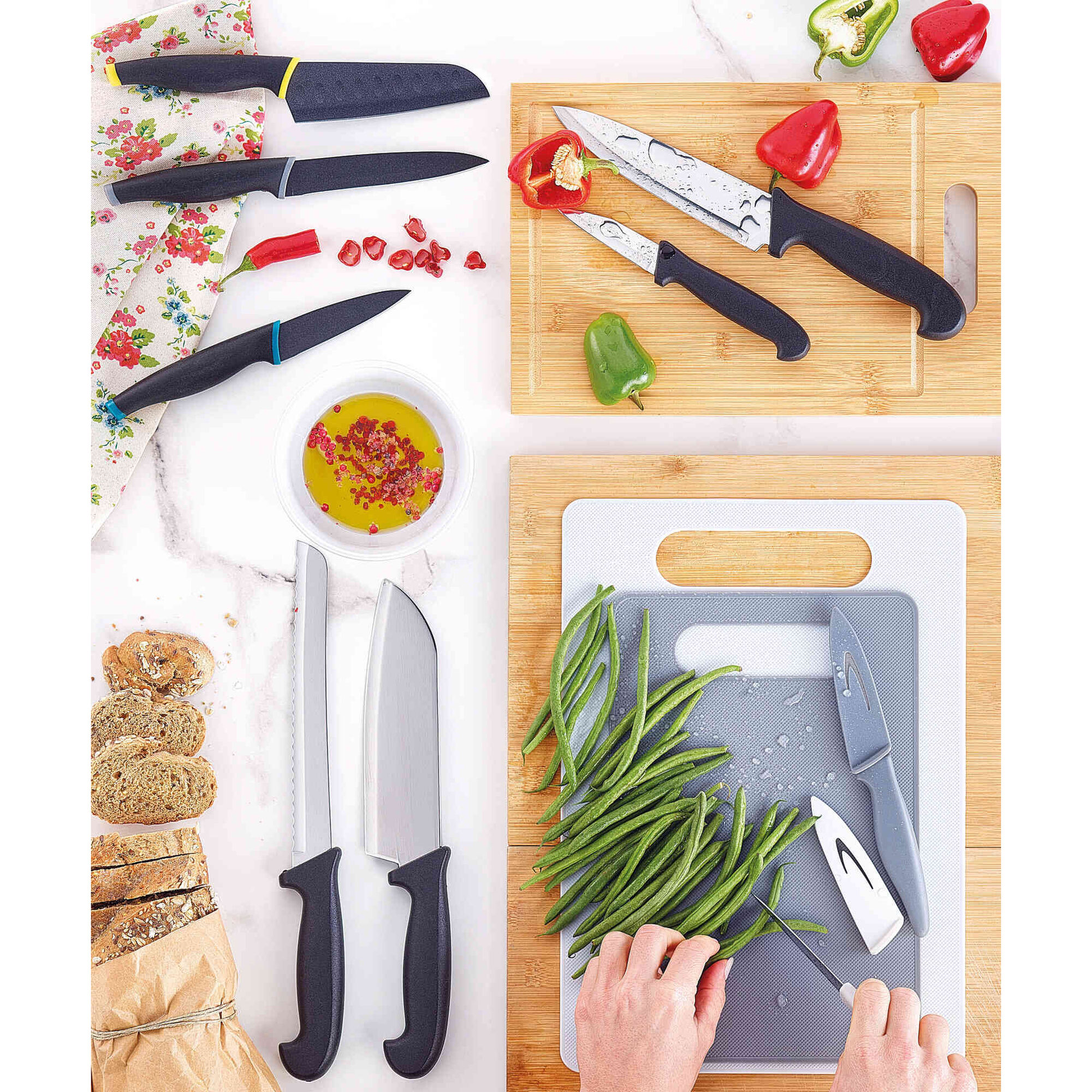 Faca Descascar 8cm Cabo Pl&aacute;stico Preto Essencial Kasa