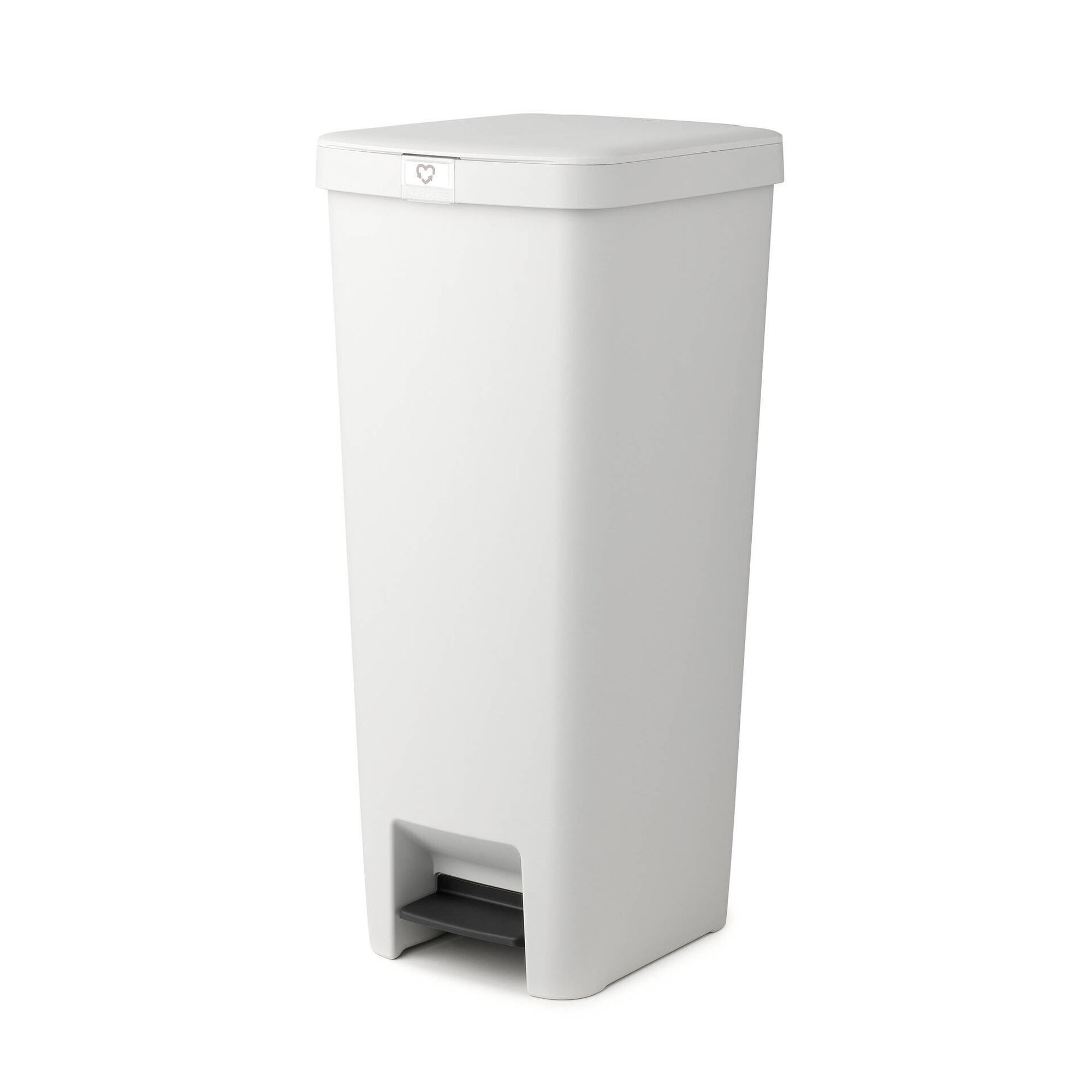 Balde de Lixo com Pedal Pl&aacute;stico 40L Branco StepUp