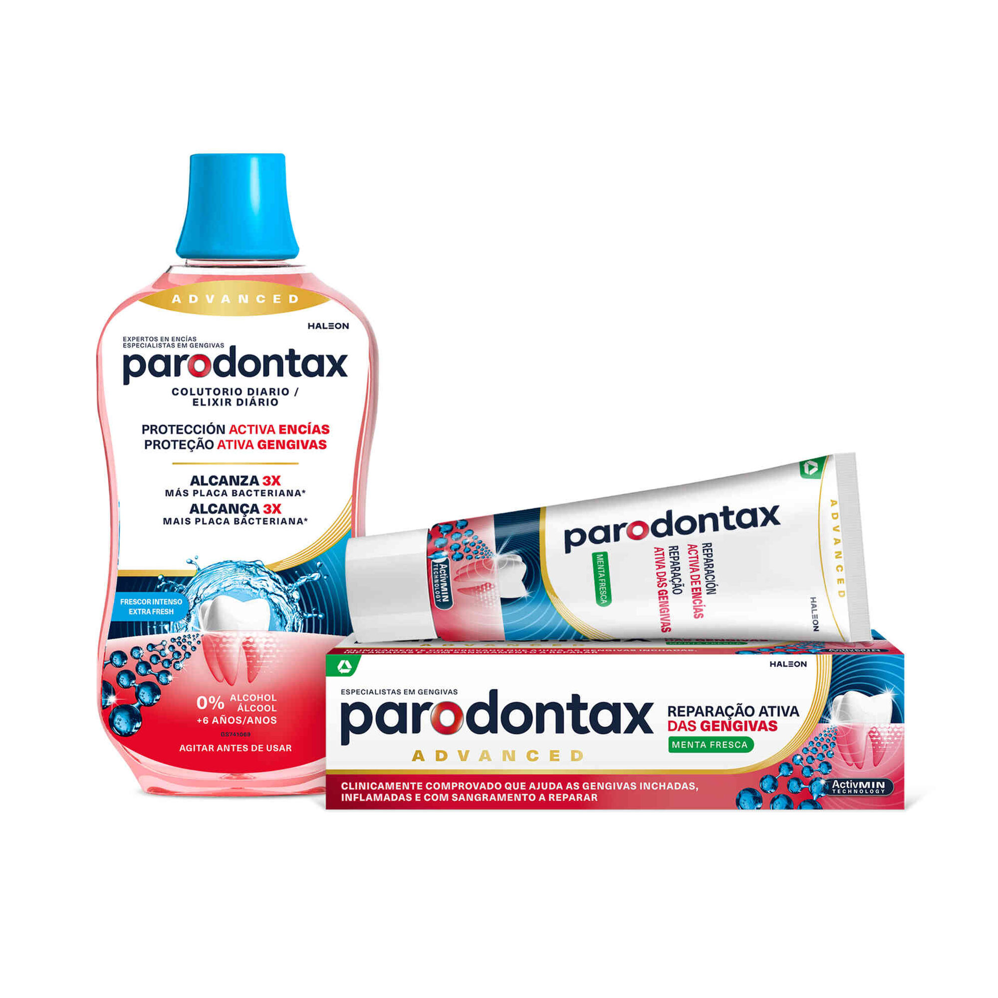 Conjunto Pasta de Dentes e Elixir Repara&ccedil;&atilde;o Ativa das Gengivas Parodontax