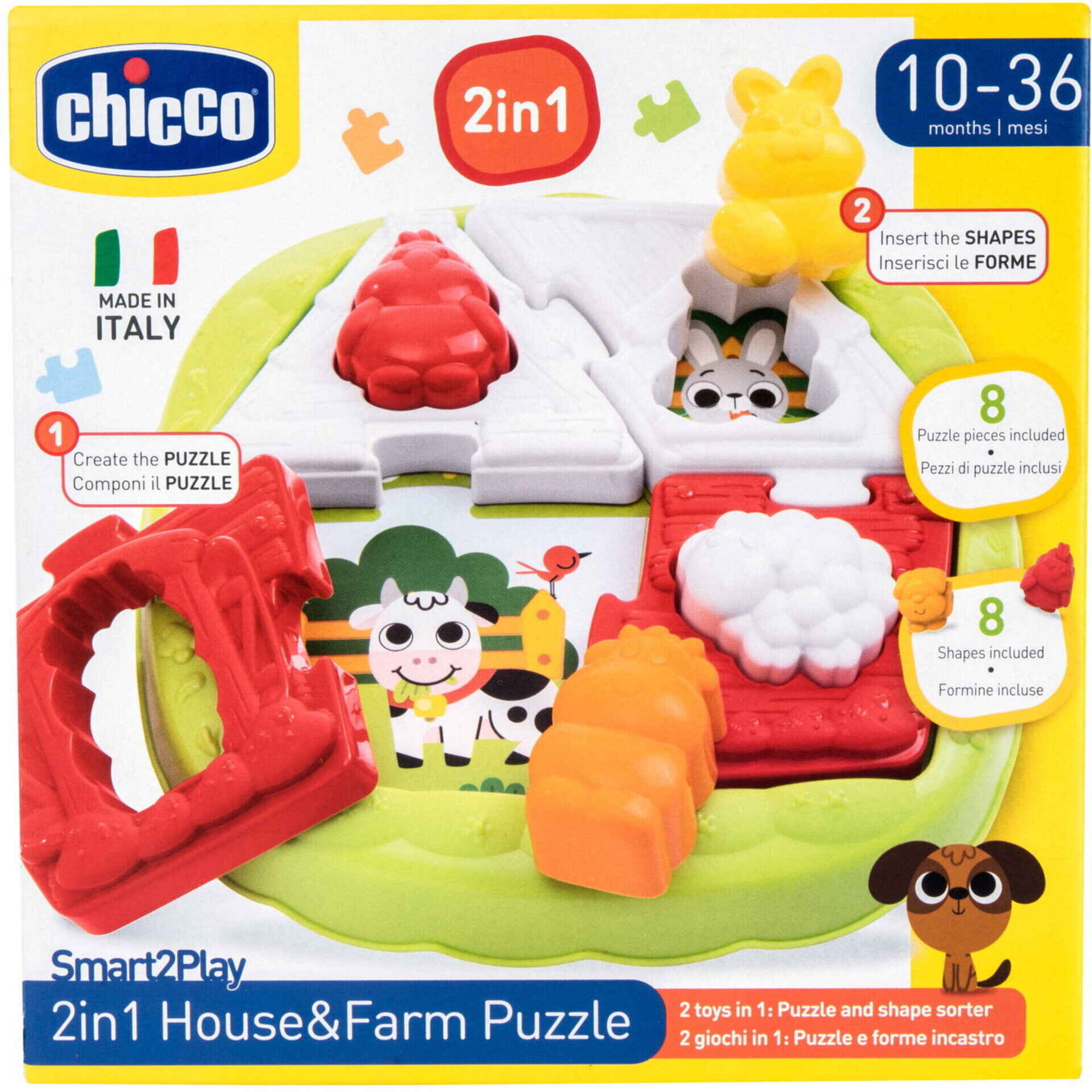Chicco - Puzzle 2 em 1 Casa e Quinta