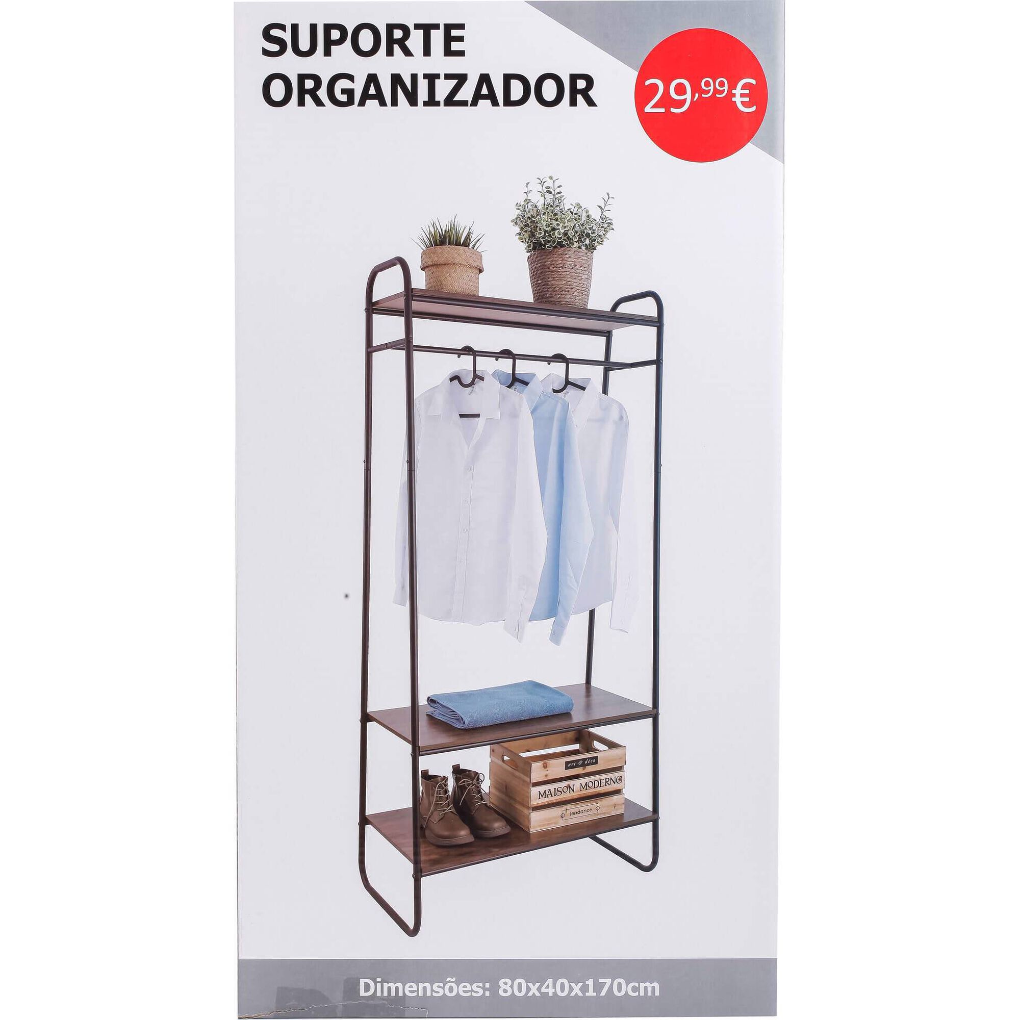 M&oacute;vel Organizador 170x40x80cm Metal Bazar&atilde;o