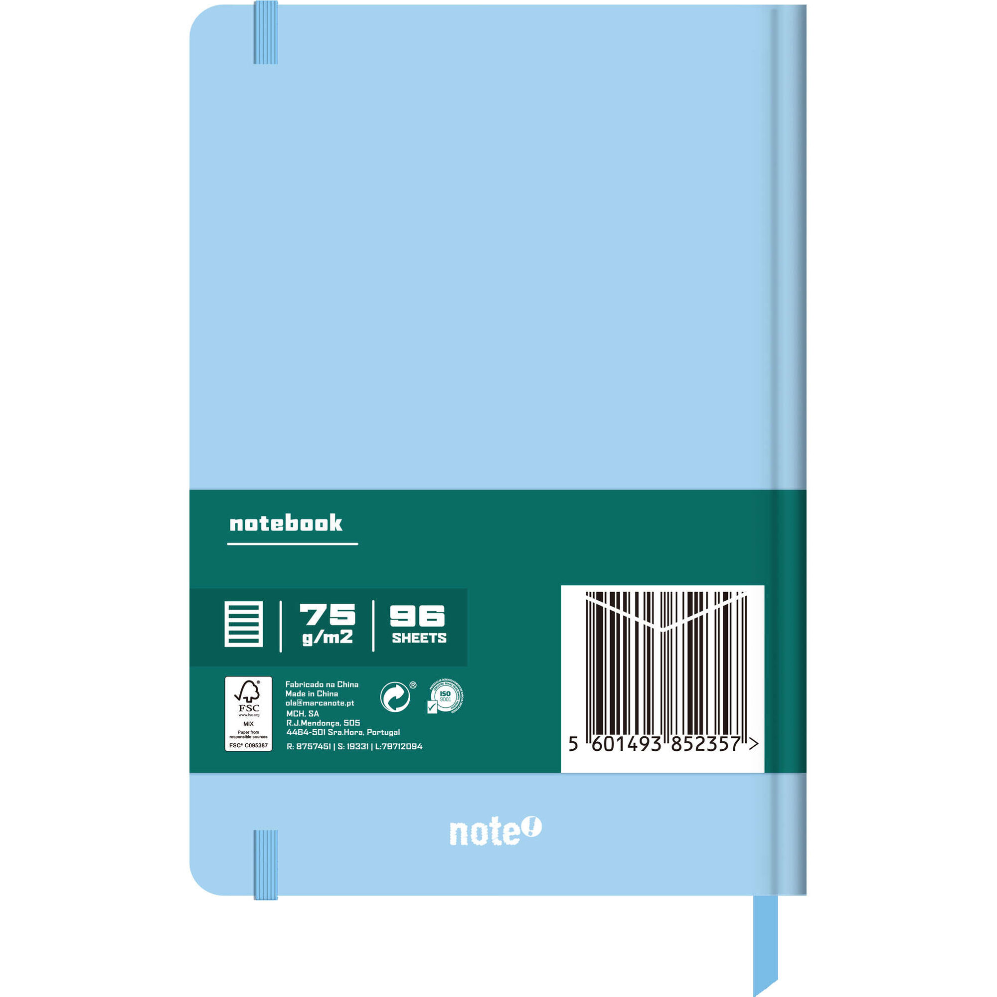 Caderno A5 Capa Dura Pautado (v&aacute;rias cores) Note!