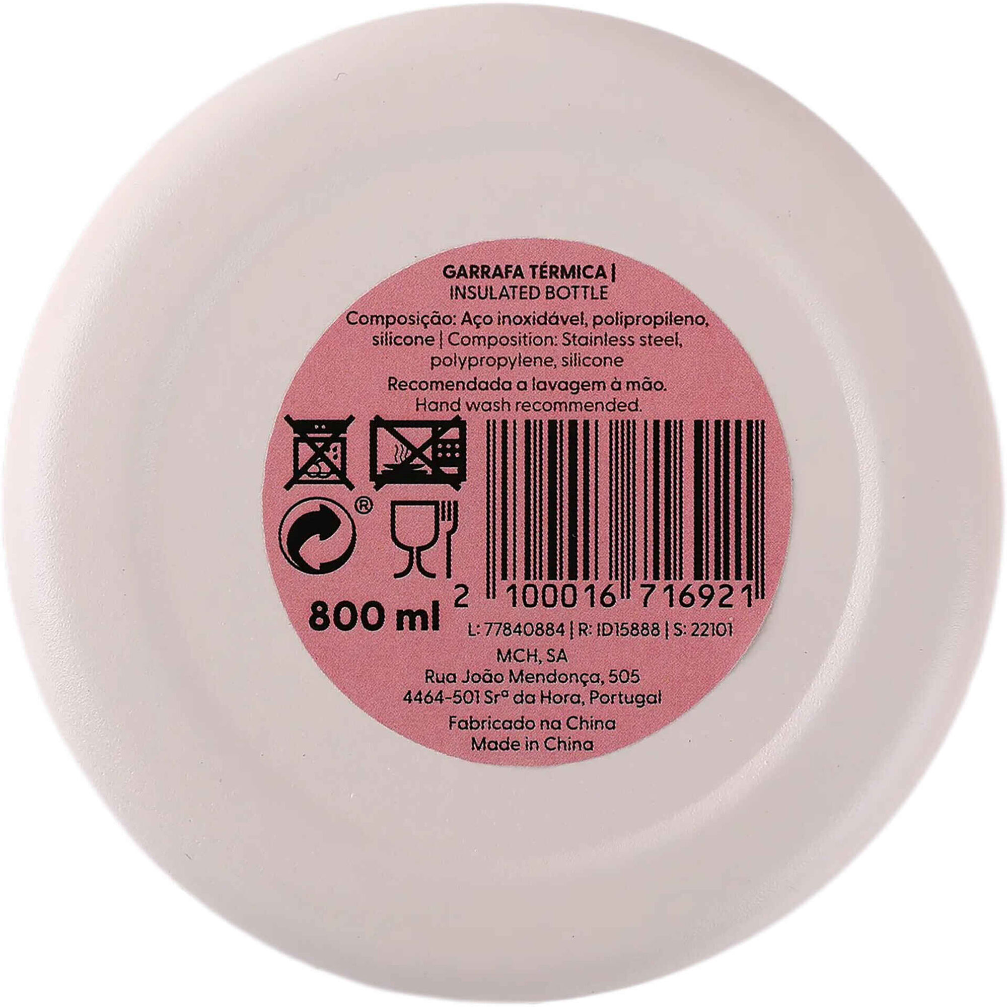 Garrafa T&eacute;rmica Inox 800ml Cap&iacute;vara