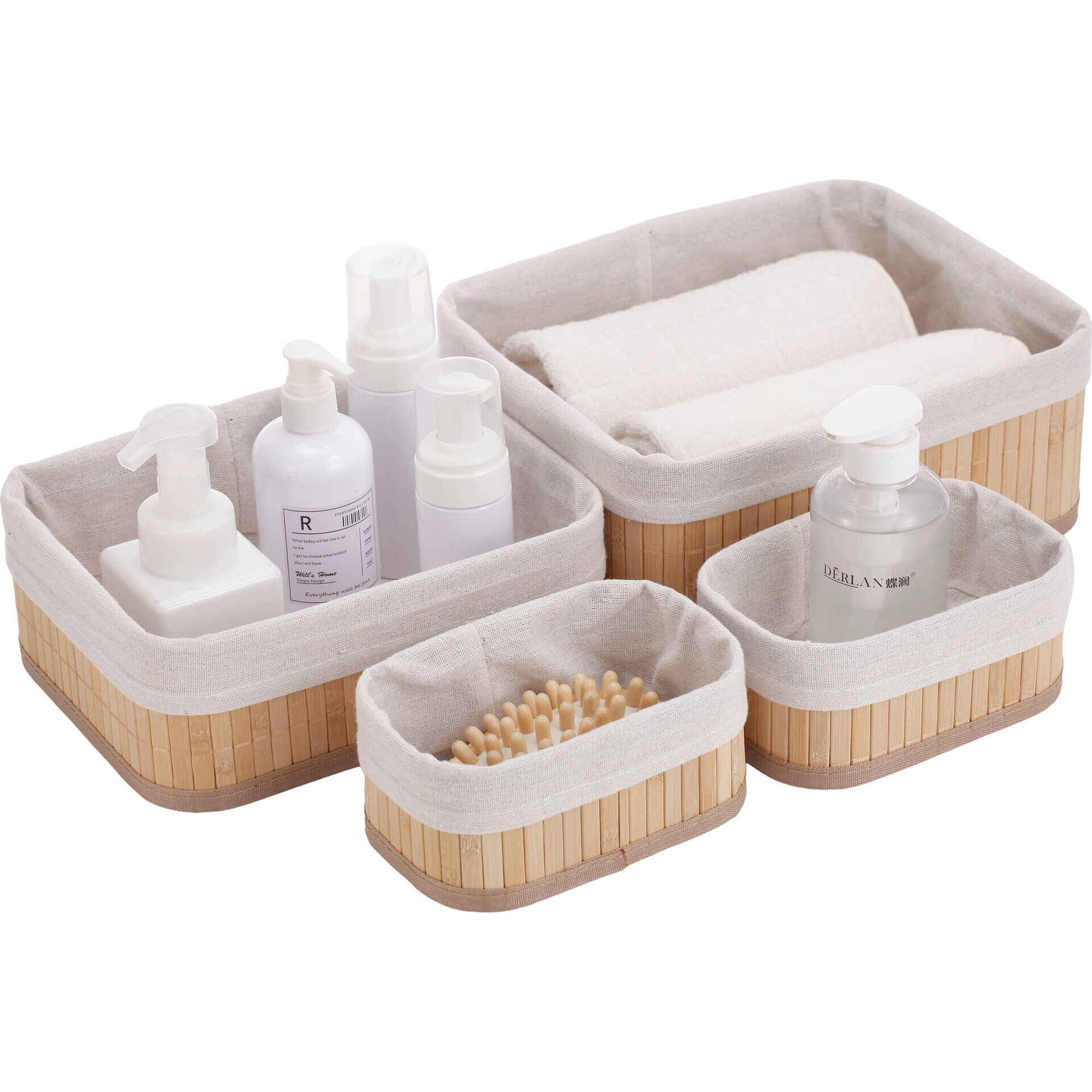 Conjunto 4 Cestos Bambu