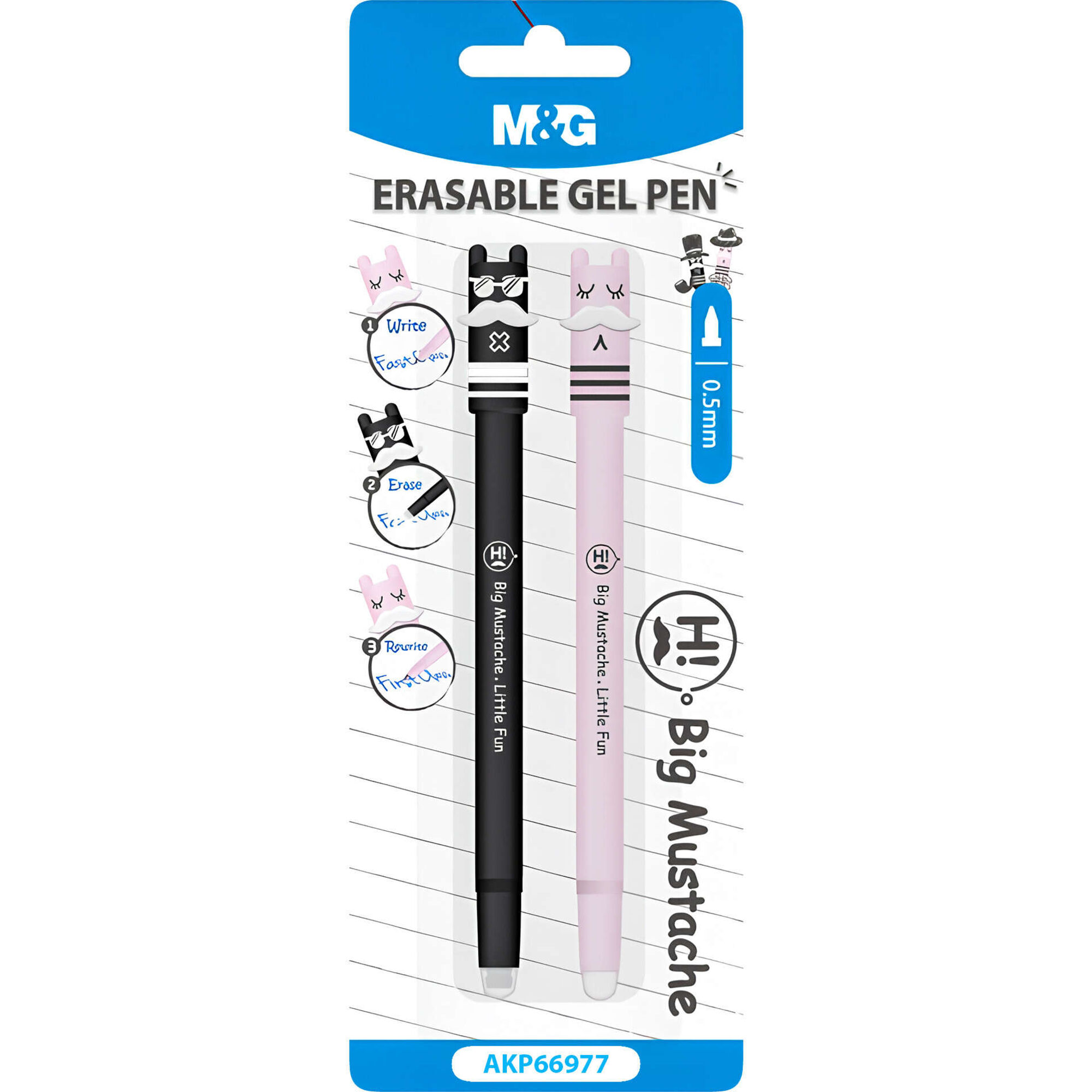 Esferográfica Gel iErase Big Mustache