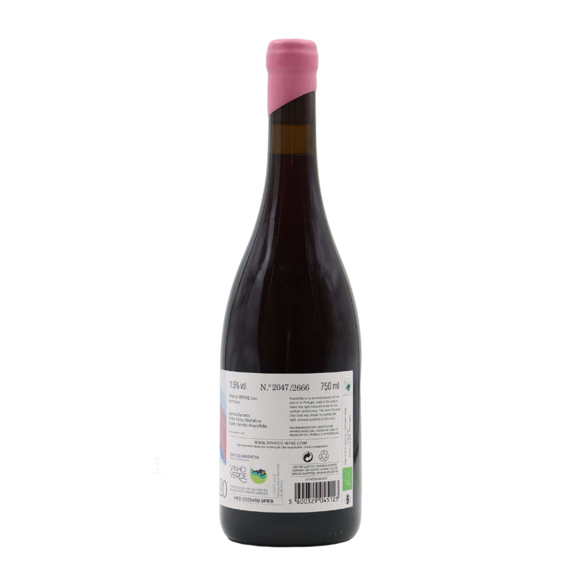 Aphros Ouranos Alvarelh&atilde;o Vinho Verde Tinto