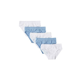 Conjunto 5 Cuecas Básicas Branco e Azul 2/3 Anos Conjunto 5 Cuecas Básicas Branco e Azul 2/3 Anos