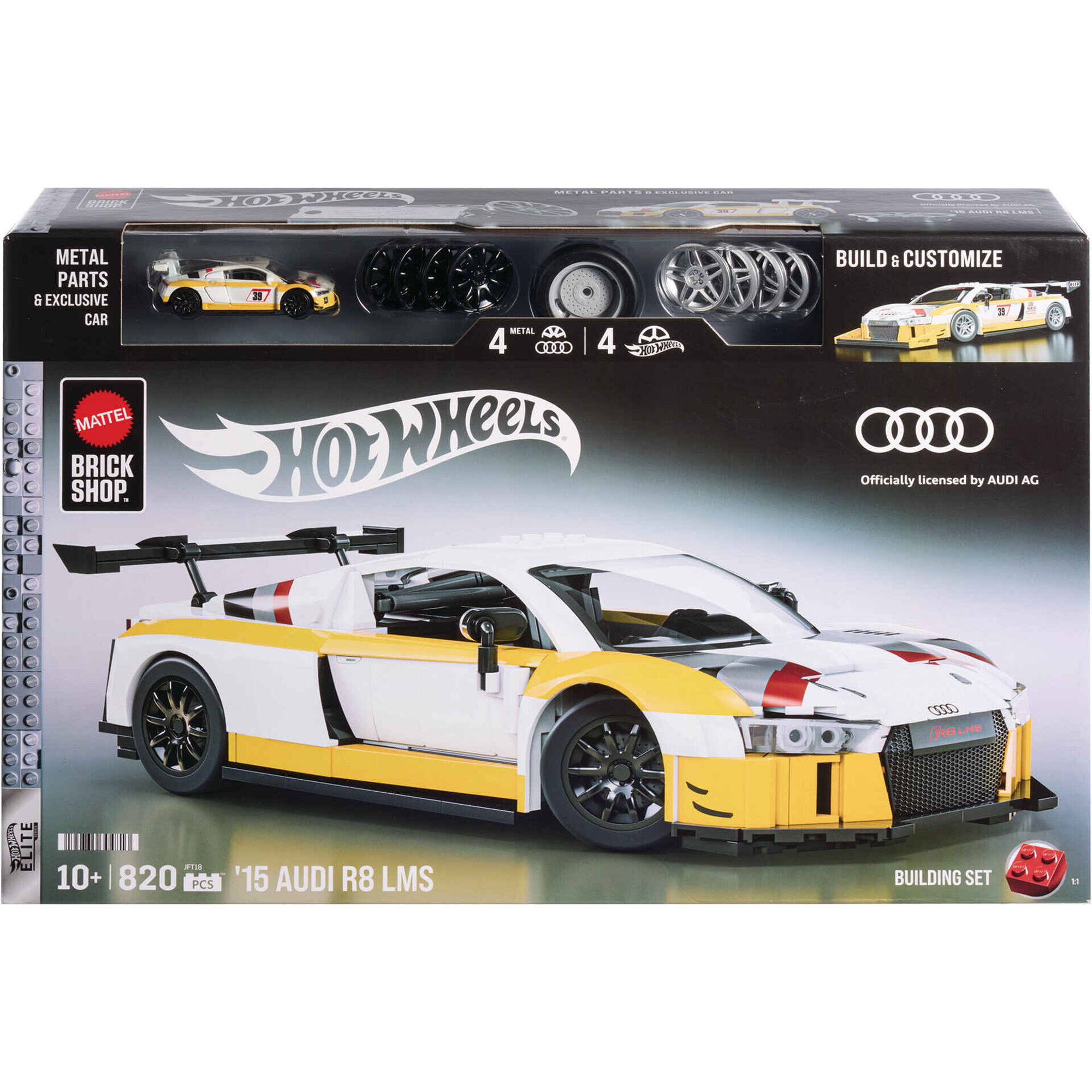 Hot Wheels - Kit de Constru&ccedil;&atilde;o '15 Audi R8 LMS 820 Pe&ccedil;as