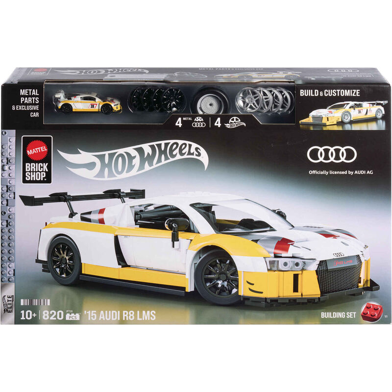 Hot Wheels - Kit de Construção '15 Audi R8 LMS 820 Peças