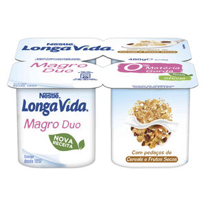 Iogurte Pedaços Magro Muesli e Cereais Longa Vida