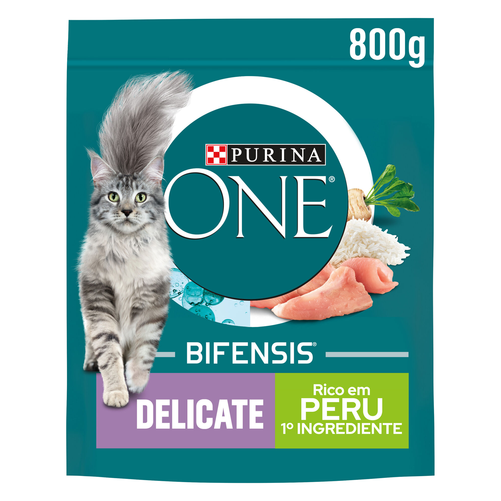 Ra&ccedil;&atilde;o para Gato Adulto Sensitive Peru Purina One