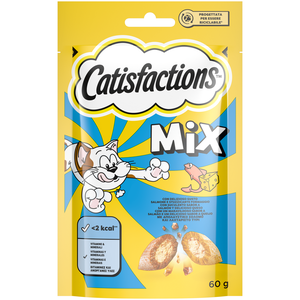 Snack para Gato Júnior e Adulto Salmão e Queijo Catisfactions