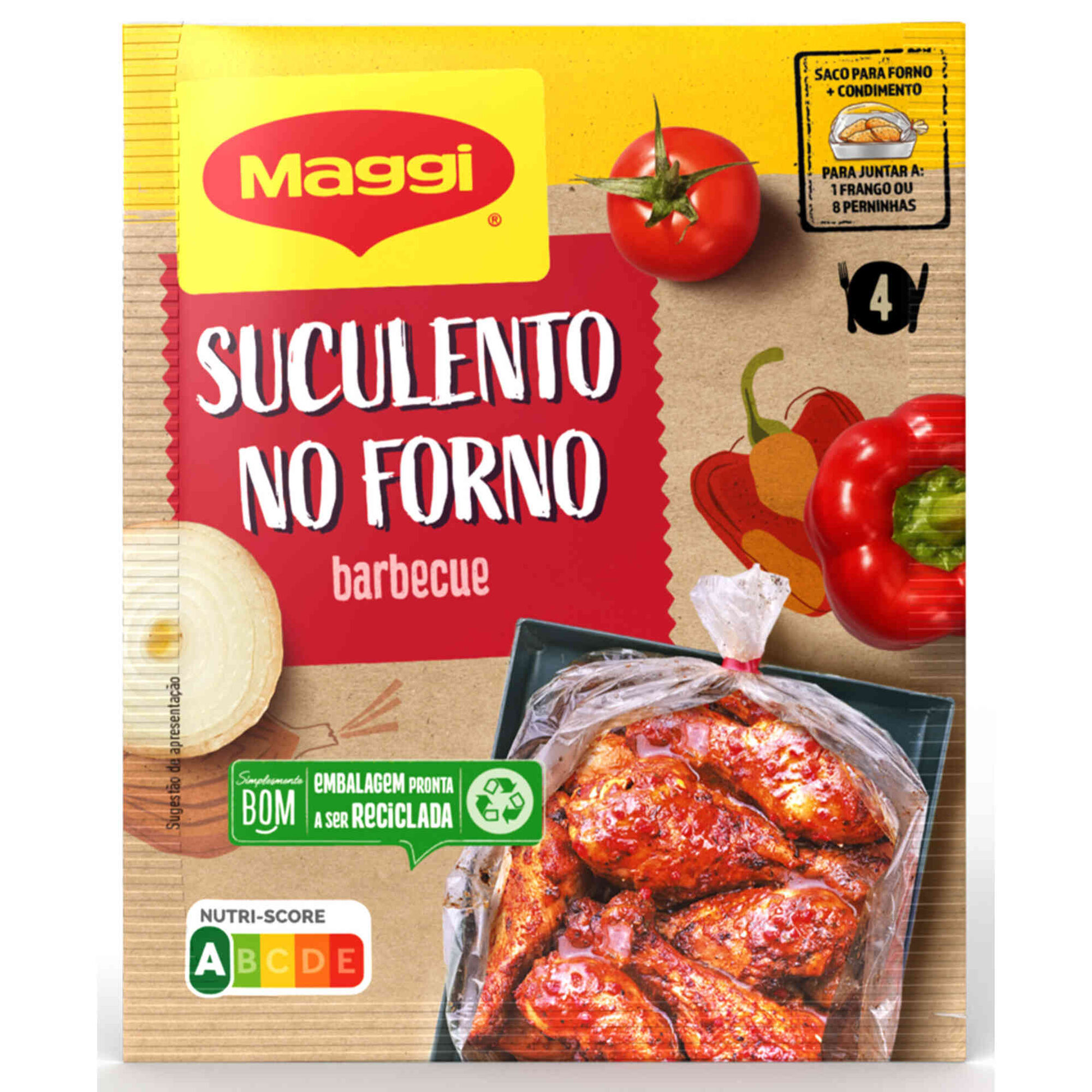 Molho Suculento Frango no Forno Barbecue em Saqueta
