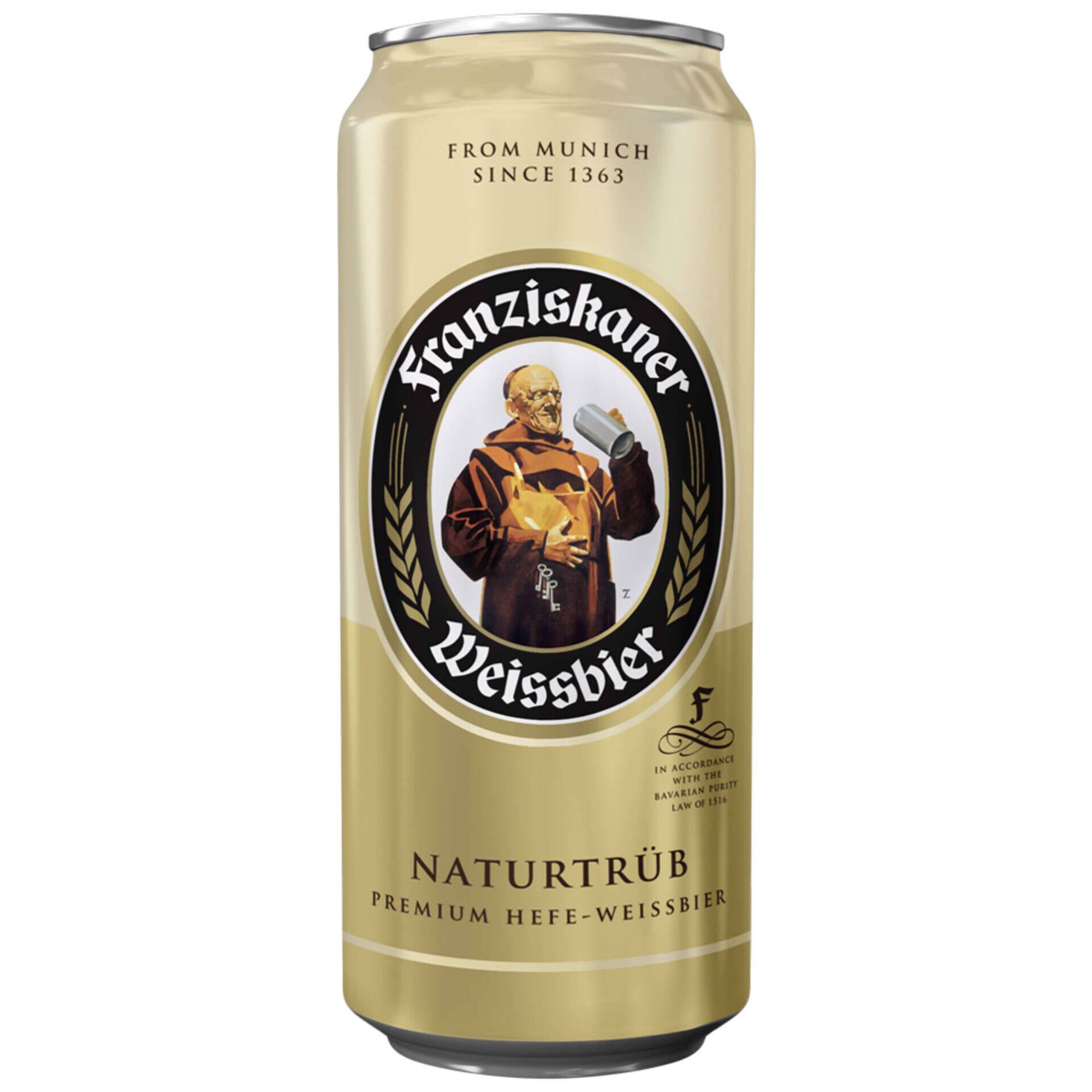 Cerveja em Lata com &Aacute;lcool Naturtrub Franziskaner