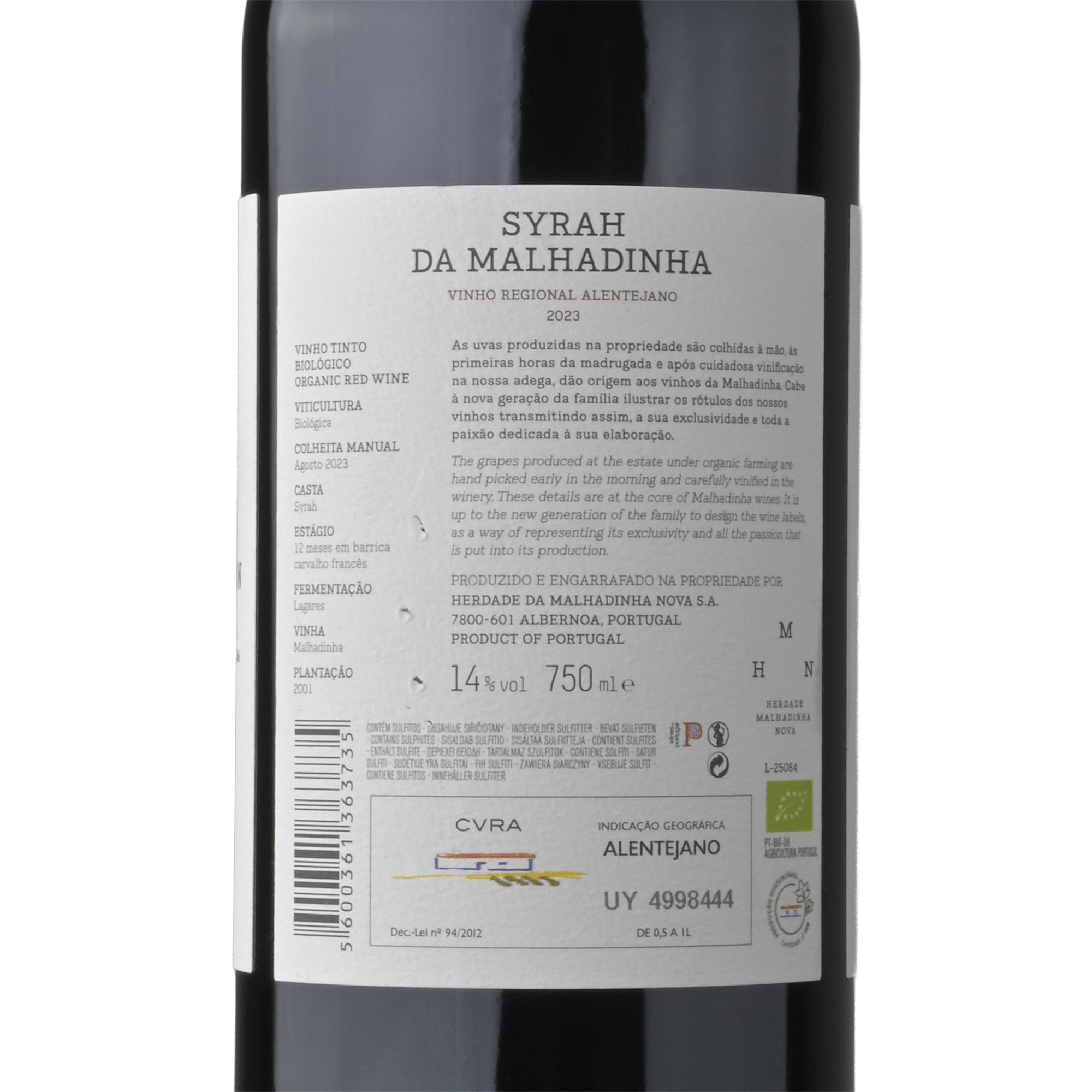 Syrah da Malhadinha Vinho Tinto