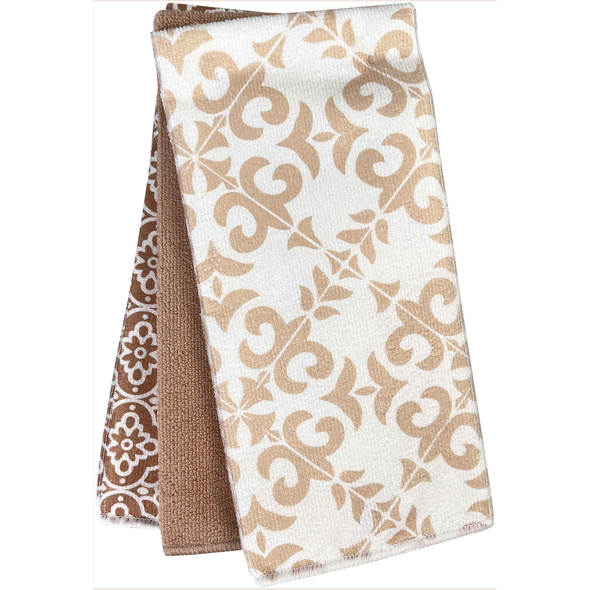 Conjunto 3 Panos Microfibra Terracota