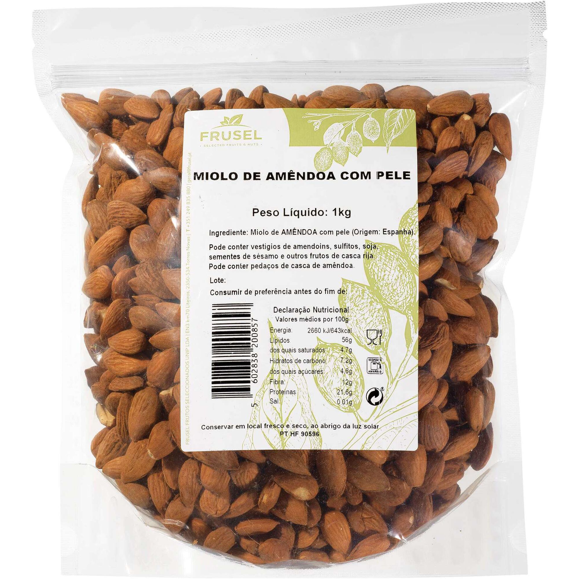Miolo de Amêndoa com Pele