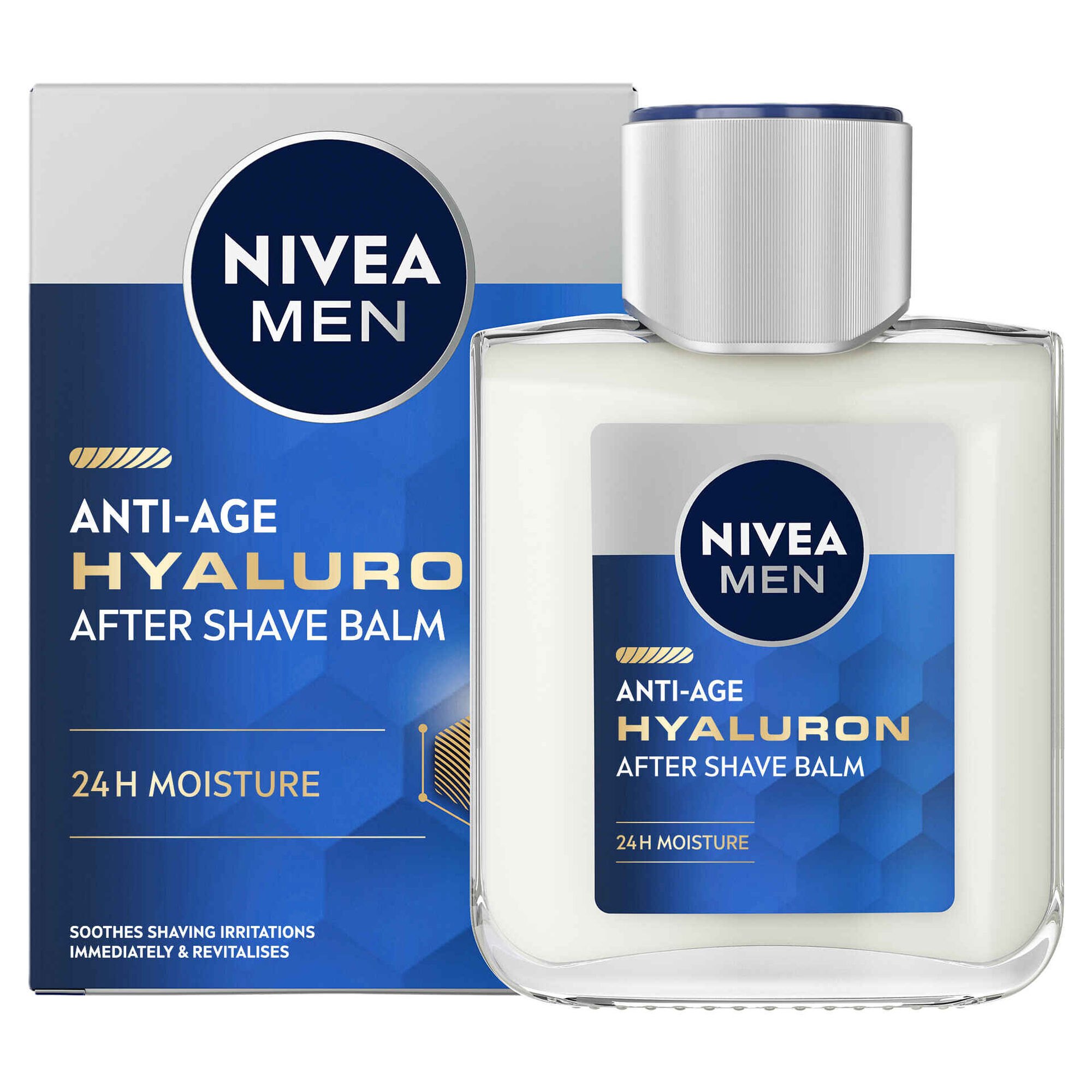 Aftershave B&aacute;lsamo com &Aacute;cido Hialur&oacute;nico Nivea Men