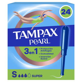 Tamp&atilde;o com Aplicador Pearl Super Tampax