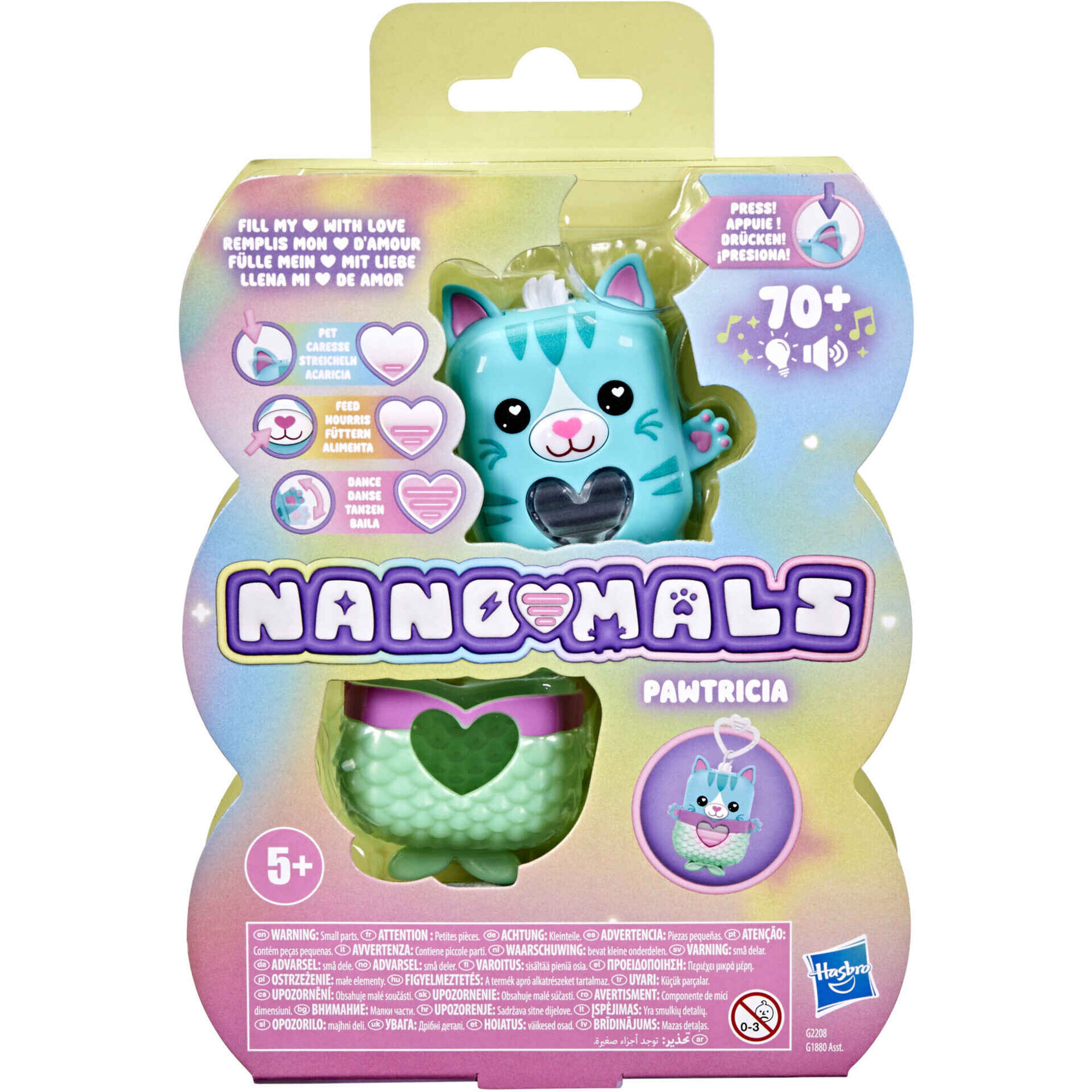Hasbro - Figura Nano-mals Pets Eletr&oacute;nicos Port&aacute;teis (v&aacute;rios modelos)