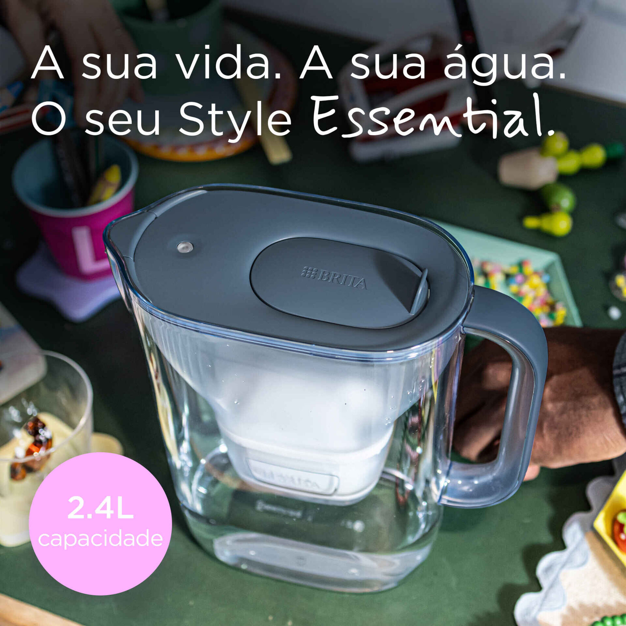Jarro de Filtro de &Aacute;gua Style Essential Expert Calc&aacute;rio Brita