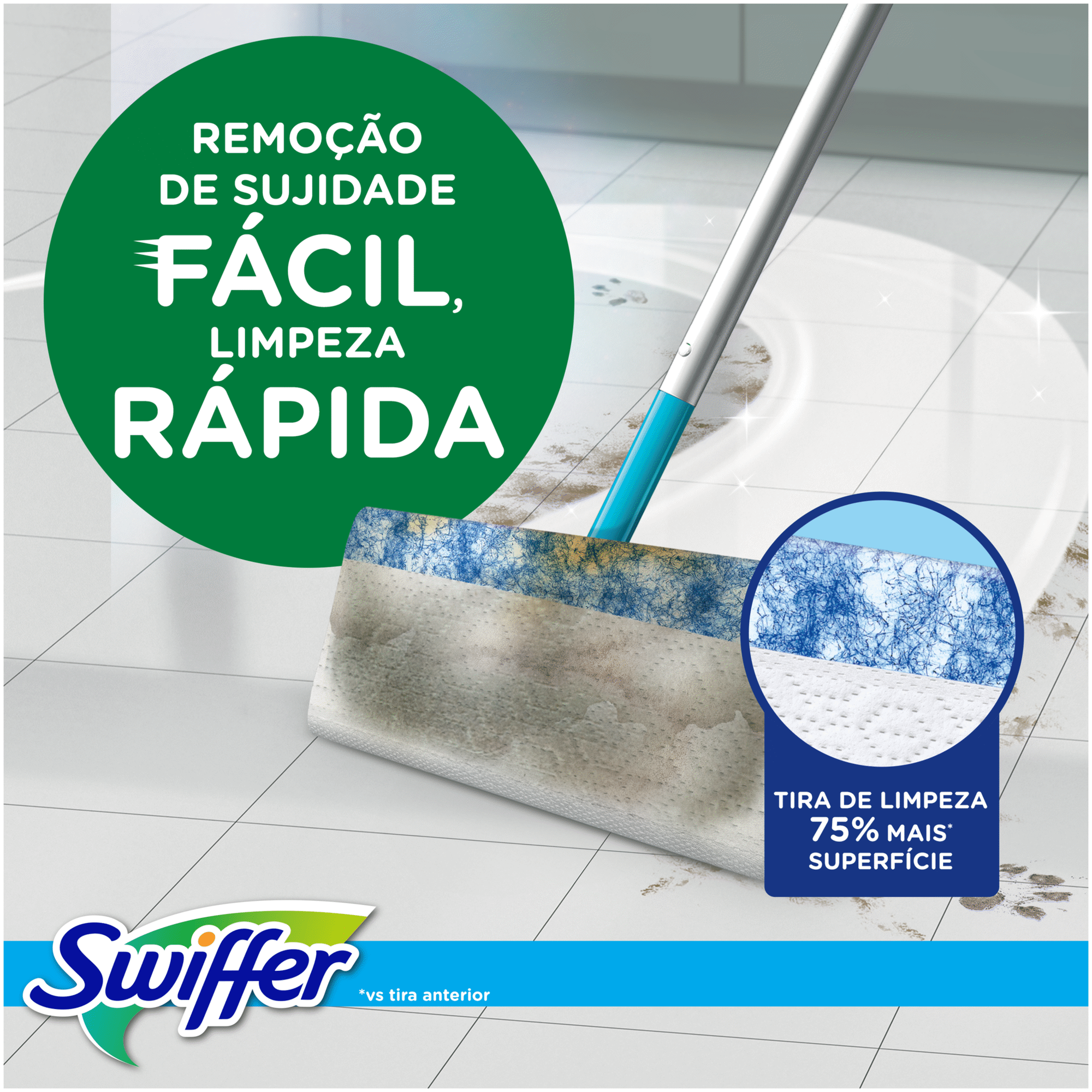 Mopa Sweeper Kit com 6 Recargas Húmidas