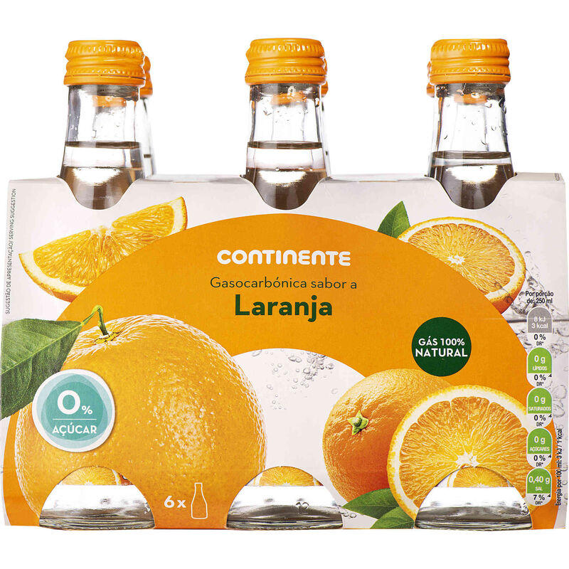 Água com Gás Laranja Continente