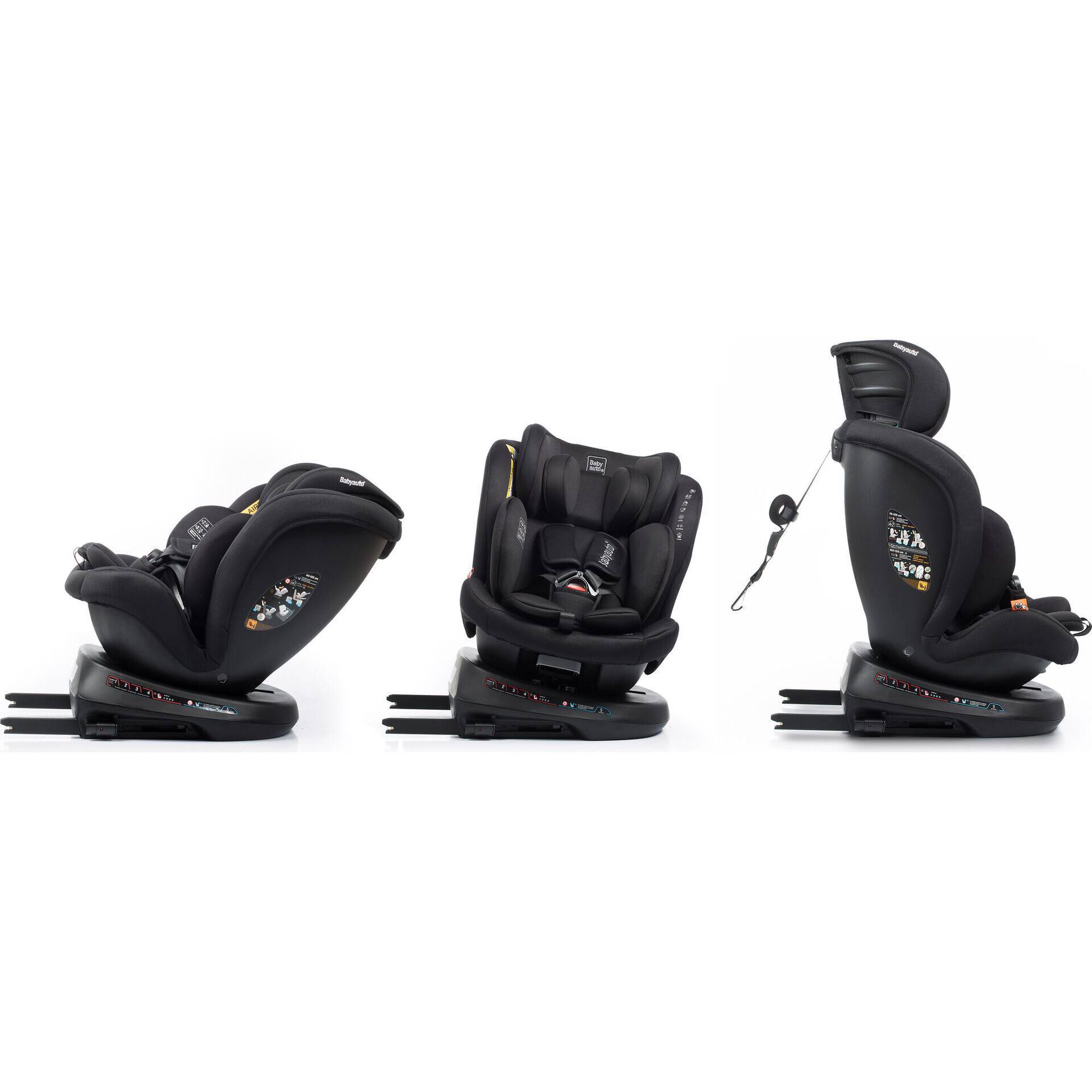 Cadeira Auto I-Size 40-150cm Isofix Rotativa Rodia Fix Preto Babyauto