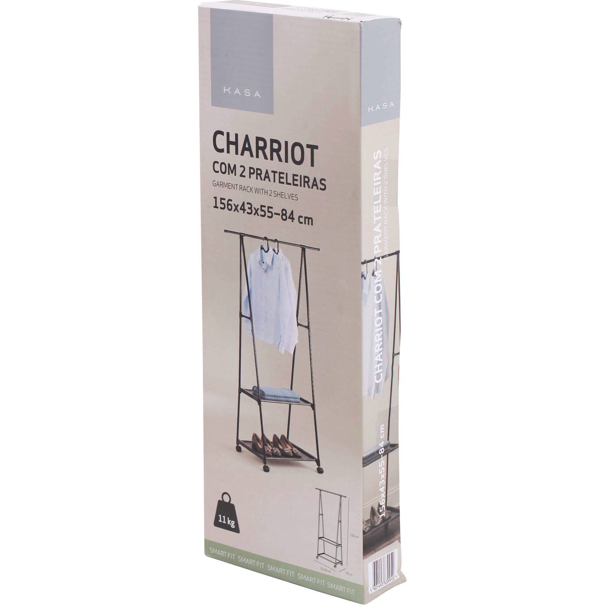 Charriot com 2 Prateleiras Kasa