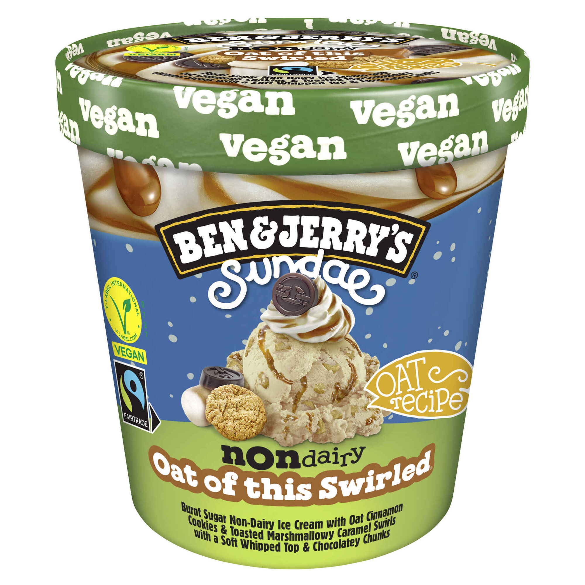 Gelado Aveia Swirl Sundae Vegan Sem Lactose Gelado Aveia Swirl Sundae Vegan Sem Lactose
