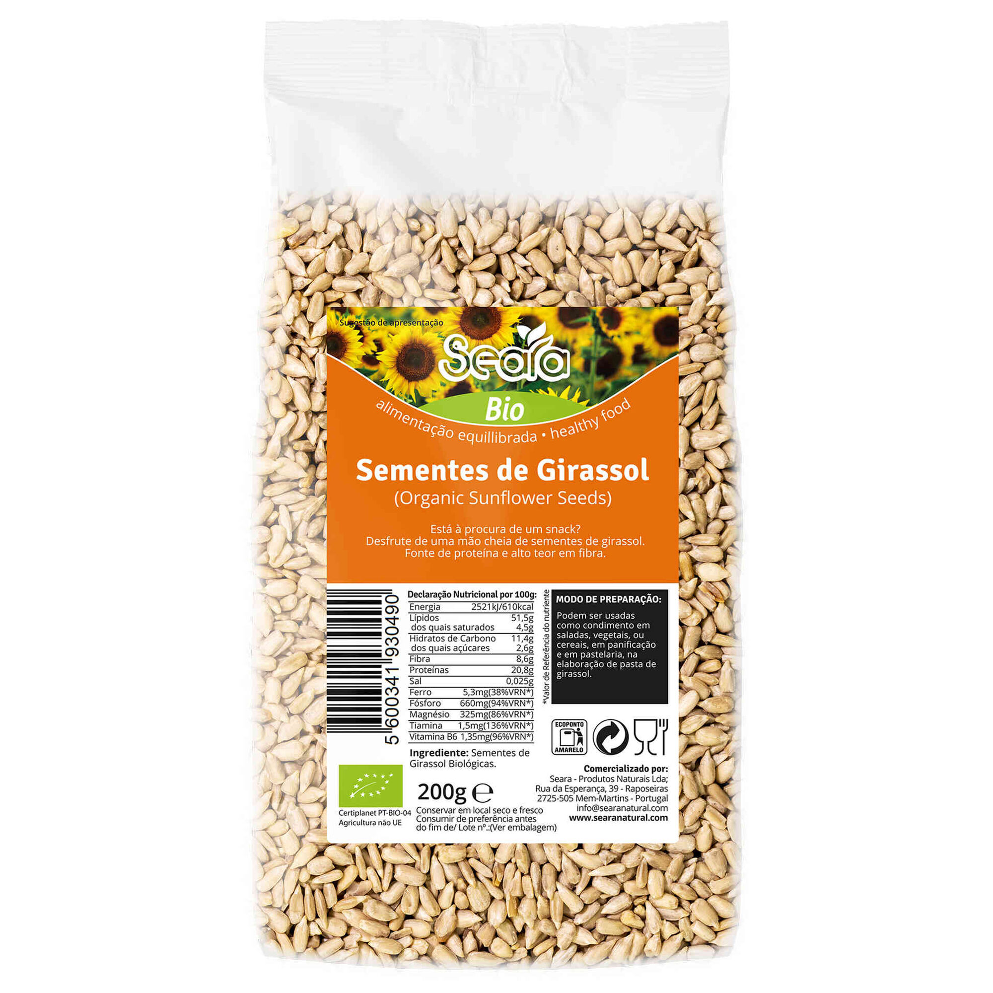 Sementes de Girassol Biológicas
