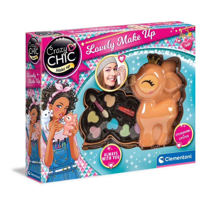 Clementoni - Estojo de Maquilhagem Love Pet Rena Crazy Chic